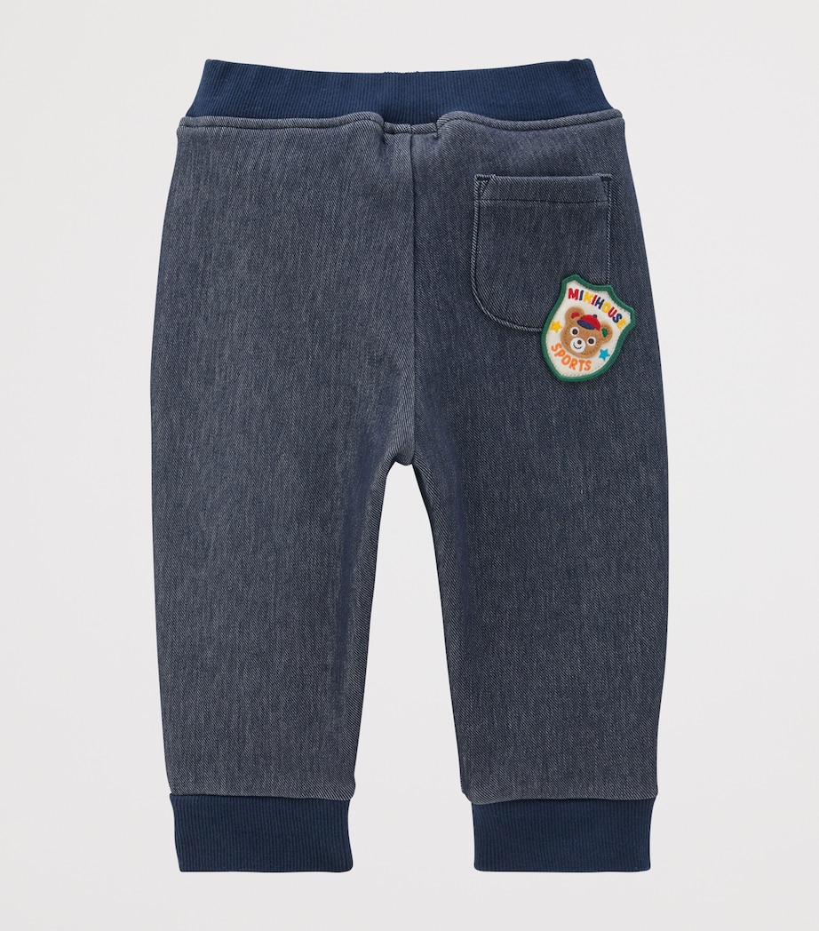 Miki House Denim-Effect Applique Sweatpants (1-5 Years) Image 2