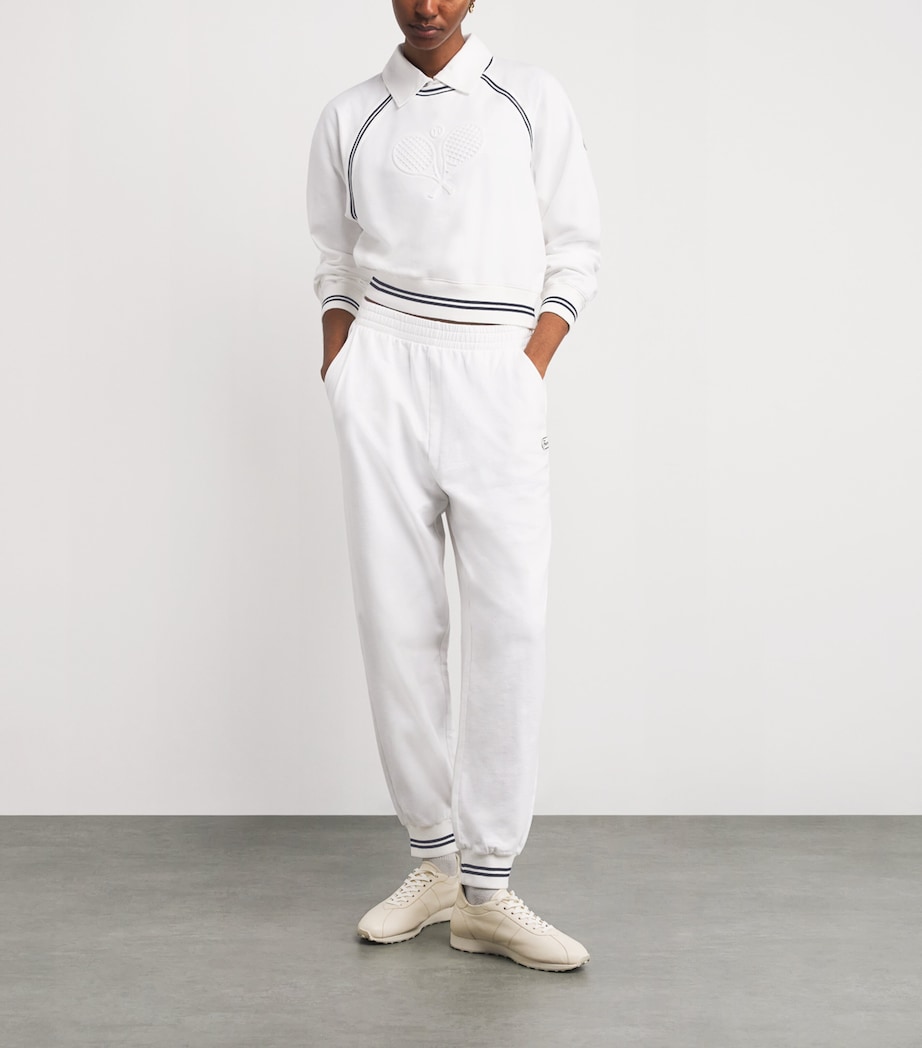 Stretch-Cotton Tennis Sweatshirt WHITE Image 2