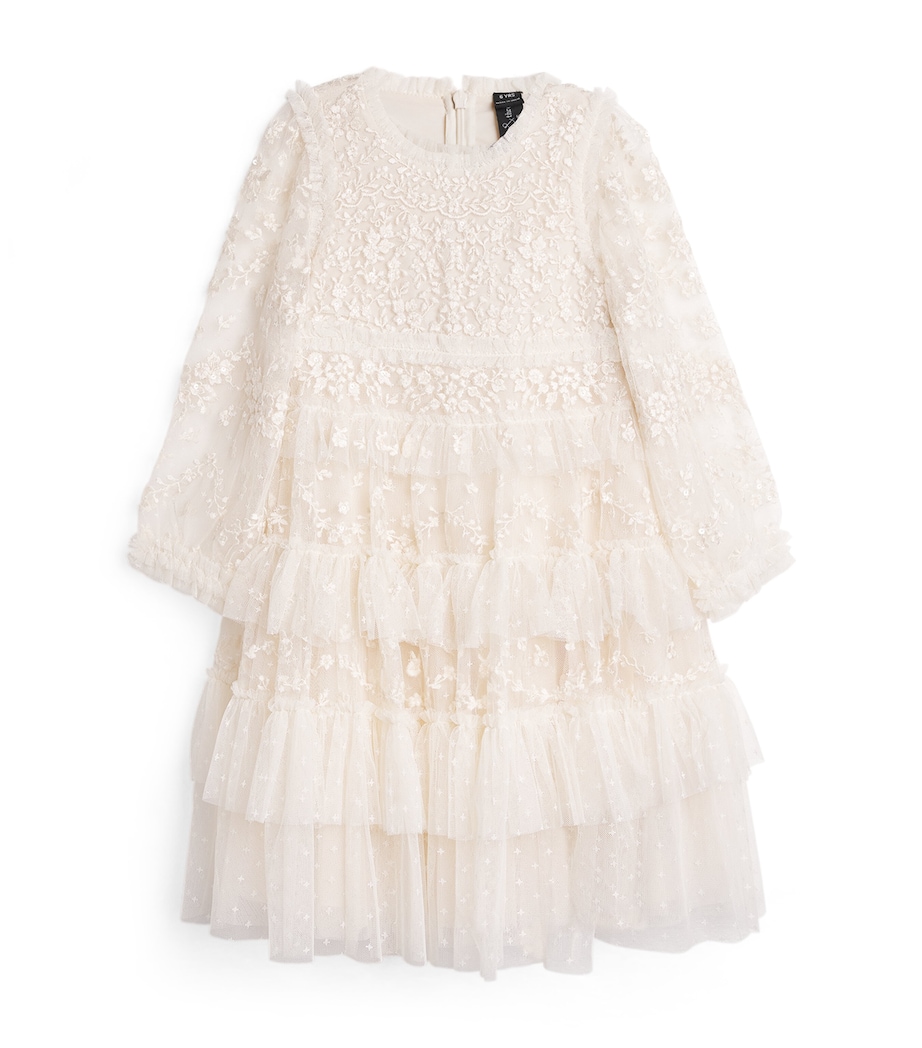 Embroidered Blossom Lace Dress (3-12 Years) CRM CREAM Image 1