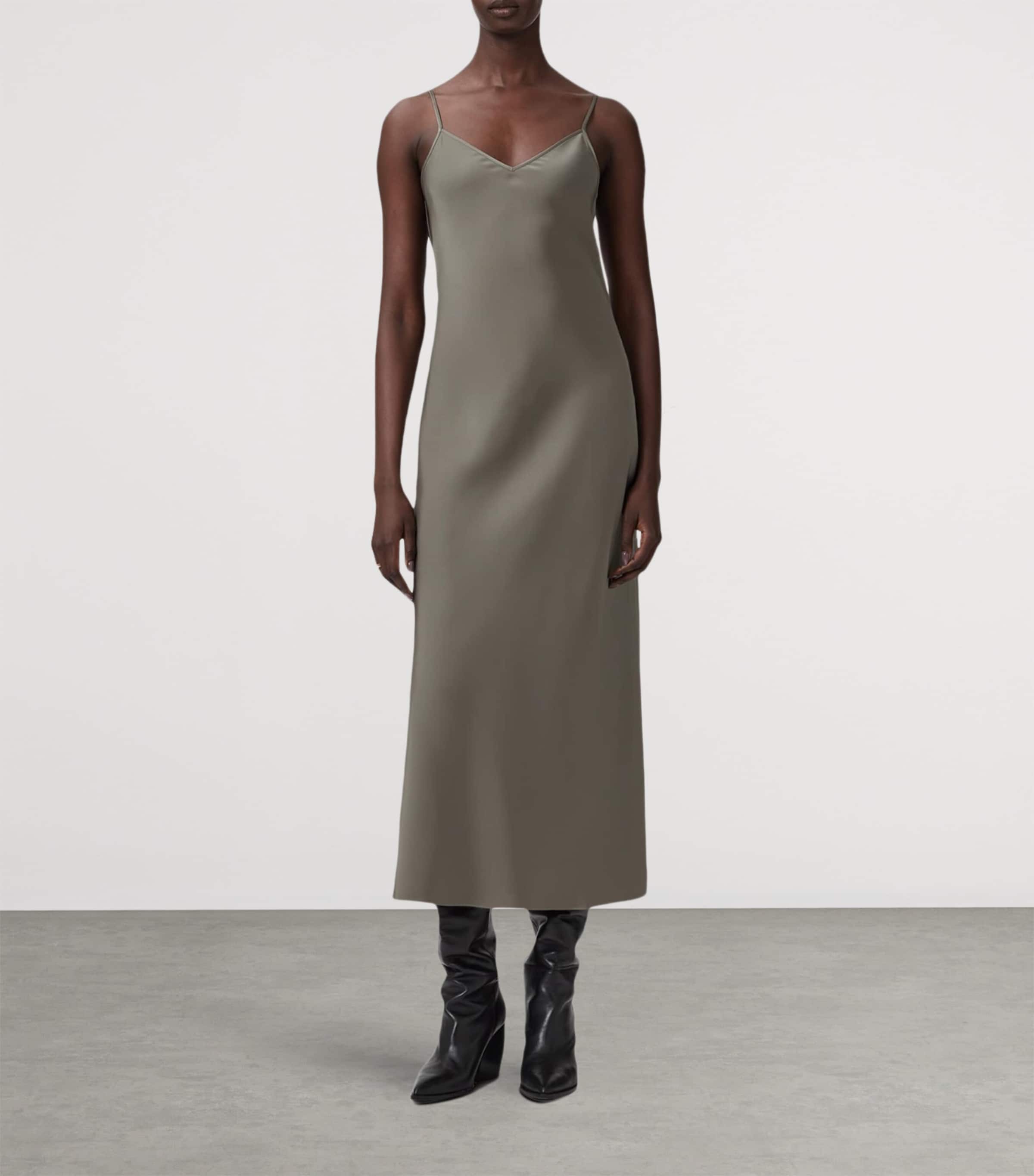 Juno 2-in-1 Midi Dress LIGHT KHAKI Image 4