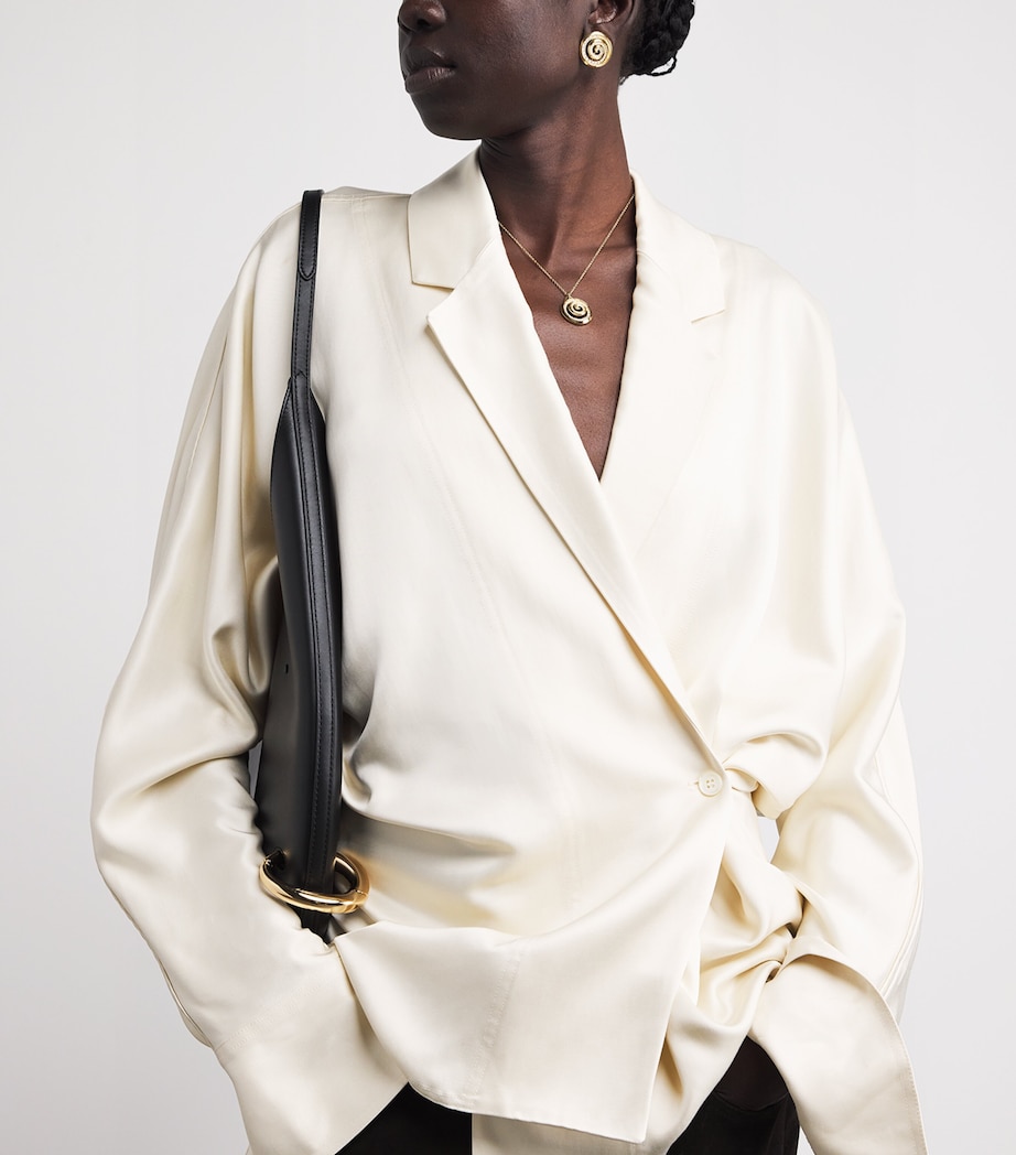 Yellow Gold and Diamond Spiral Stud Earrings YELLOW GOLD Image 5