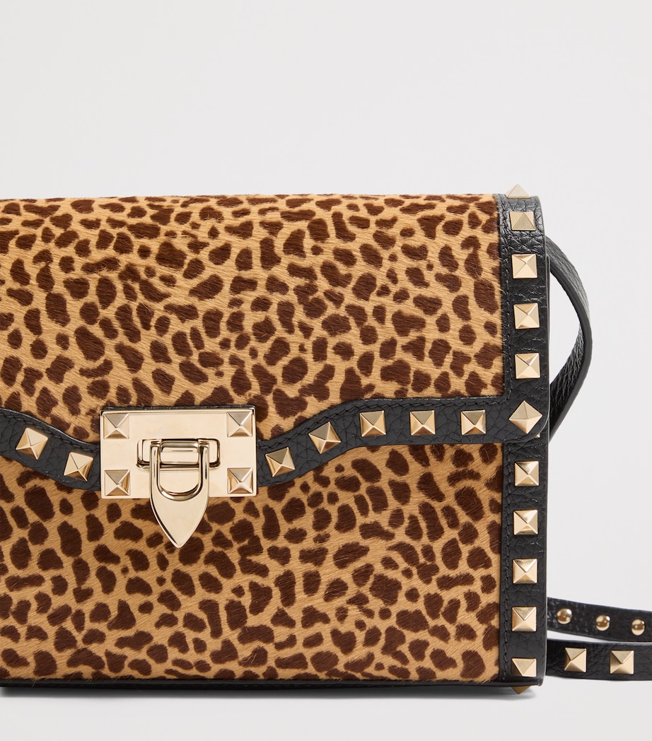 Small Leather Rockstud Shoulder Bag C2J Image 6