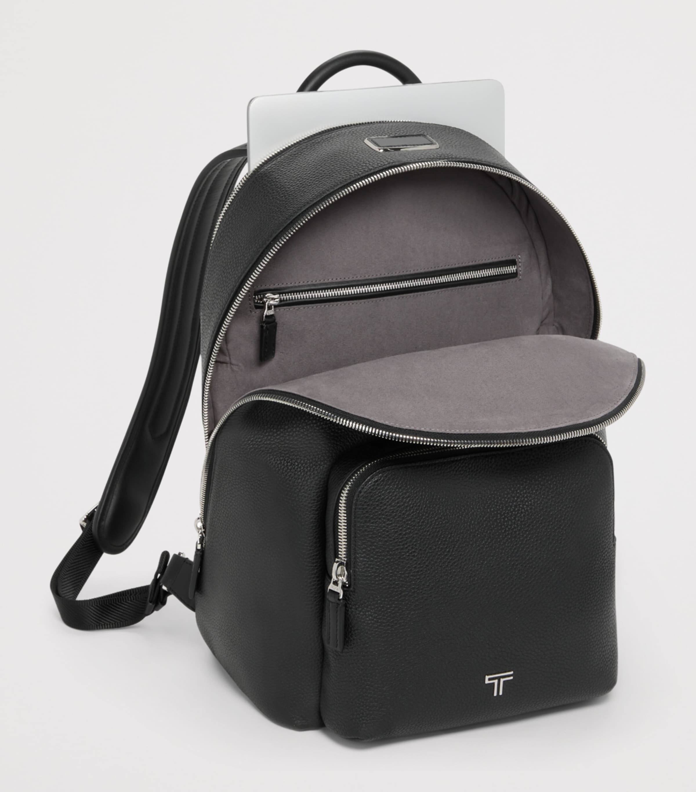 Tumi Leather Turin Beneditto Backpack Black Image 2