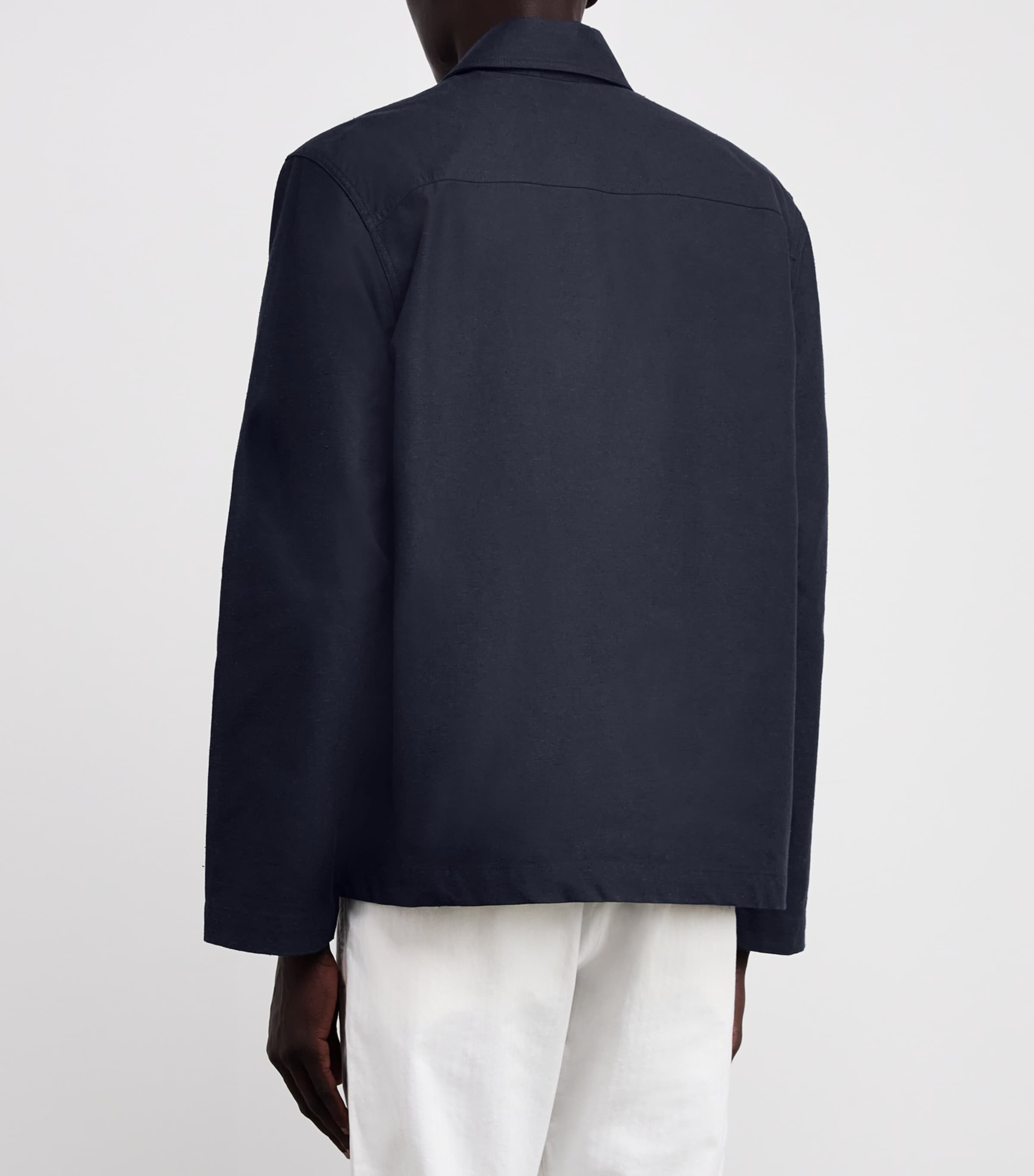 S.S.DALEY Mens Clarence Chore Overshirt Jacket Navy Image 4
