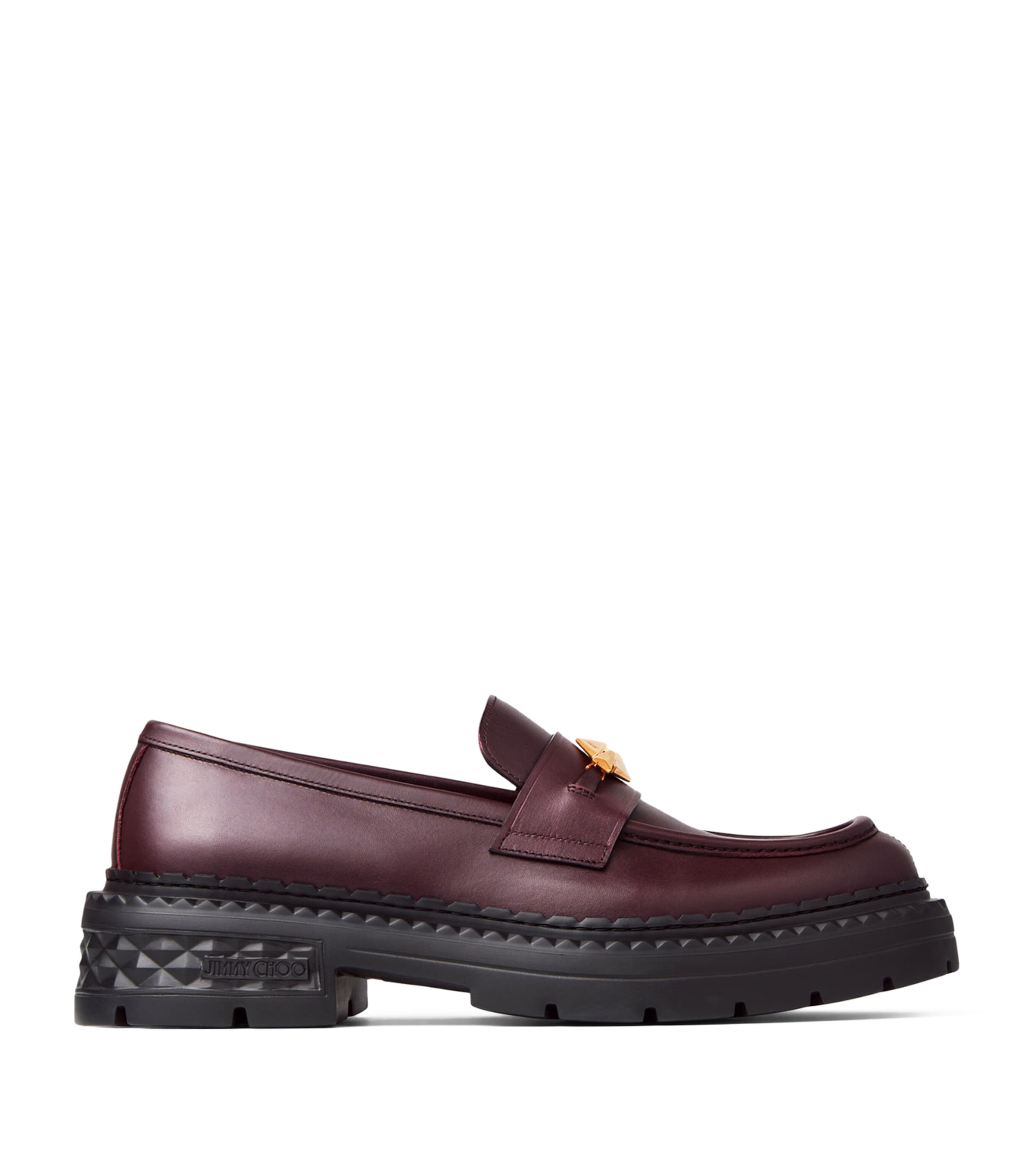 Jimmy Choo Marlow Leather Loafers In Red