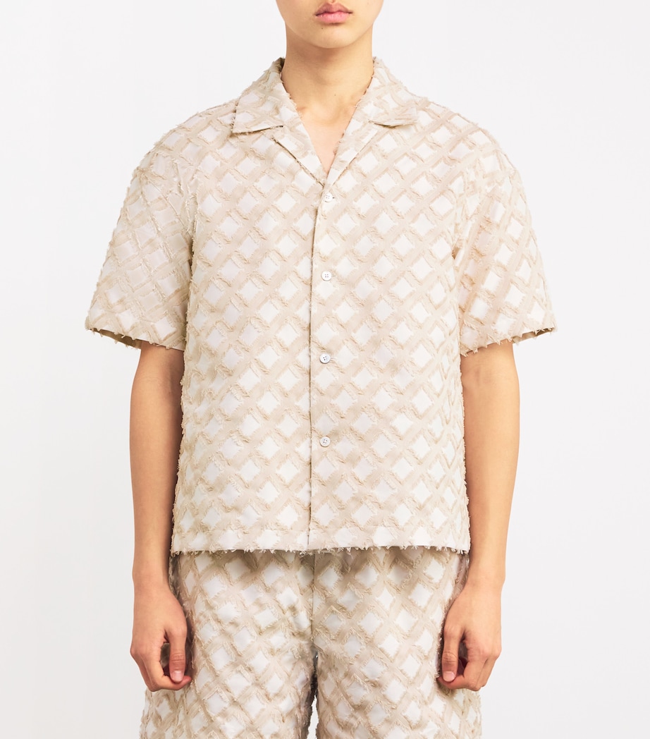 Jacquard Argyle Shirt IVORY Image 3