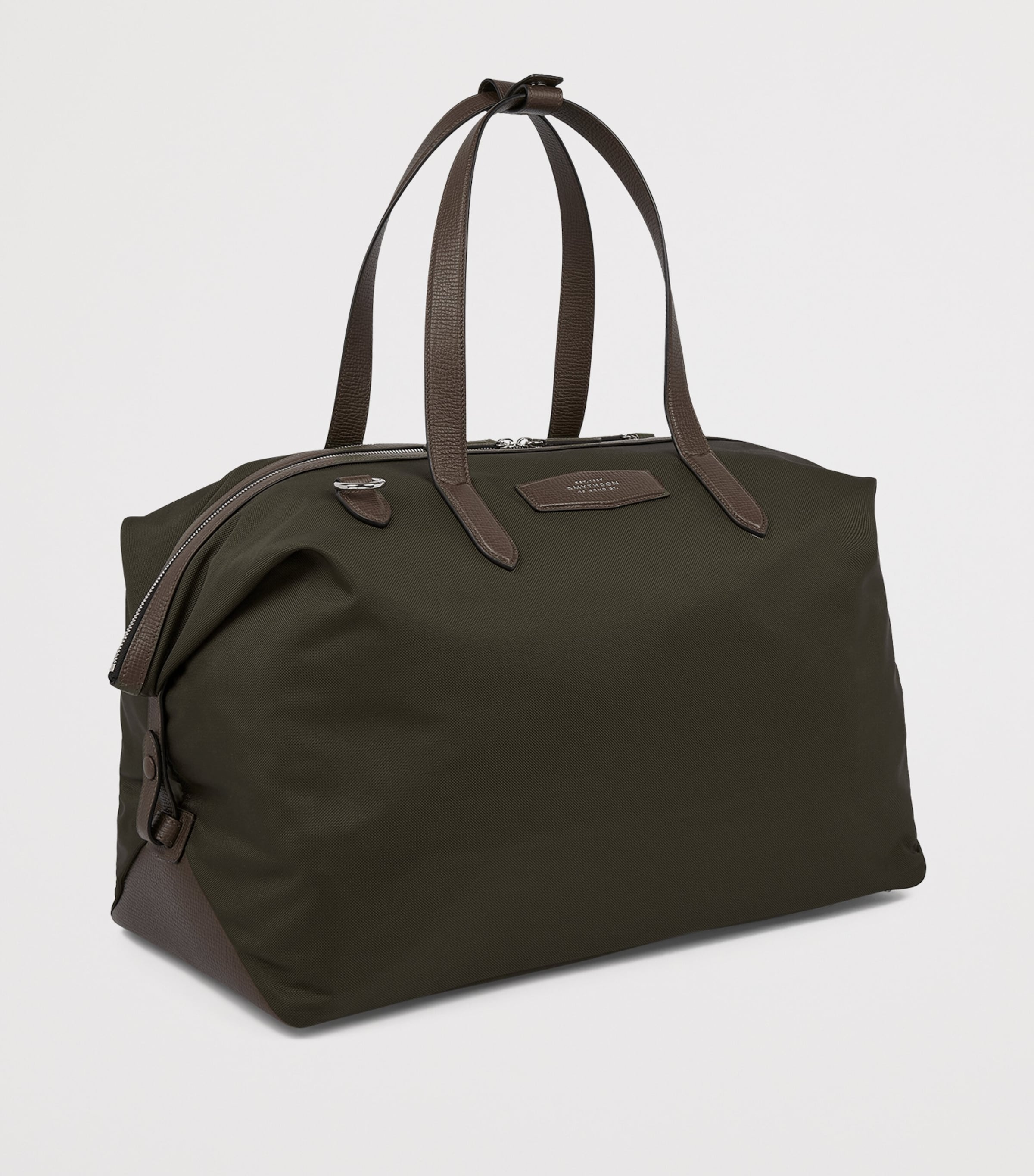 Smythson Canvas Norton Travel Bag Dark Moss Image 2