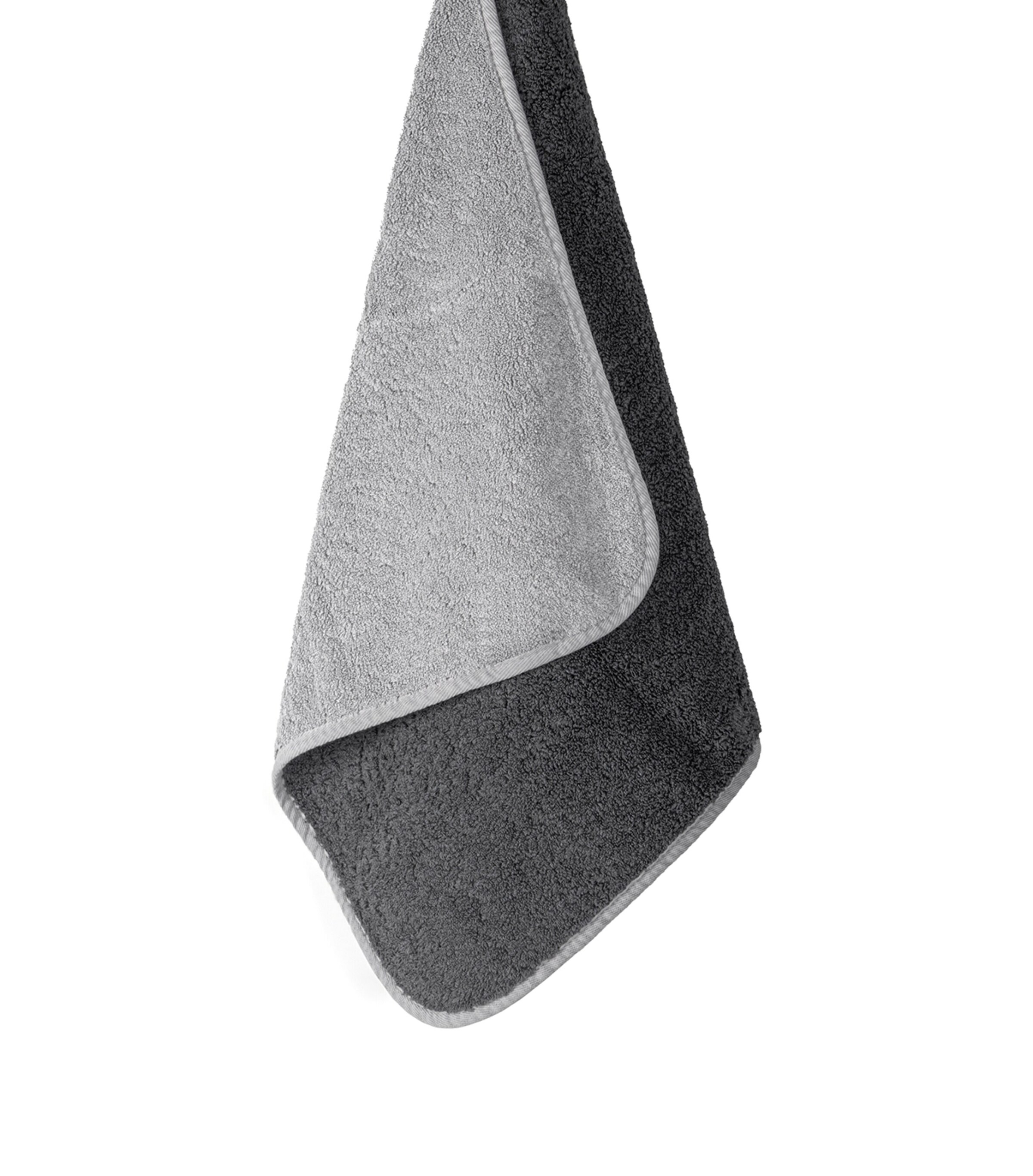 GRACCIOZA Bicolore Hand Towel (50cm x 100cm) Silver/storm Image 2