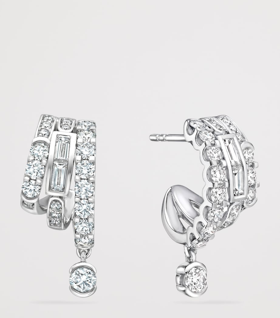 Boodles Platinum and Diamond Play of Light Hoop Earrings Platinum Image 3
