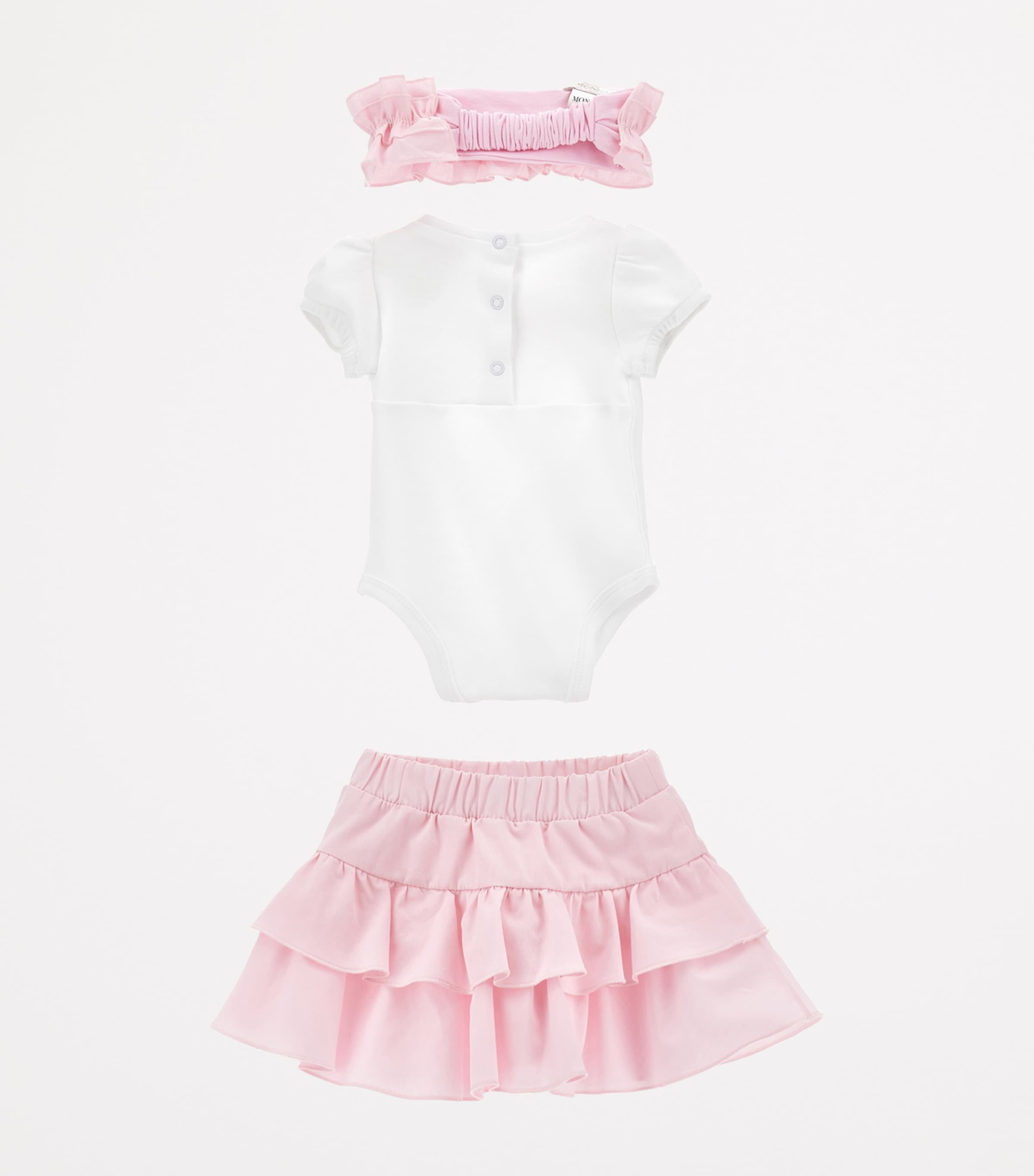 Cotton Bodysuit, Skirt and Headband Set (1-9 Months) BIANCO+ROSAFAIRYTALE Image 3