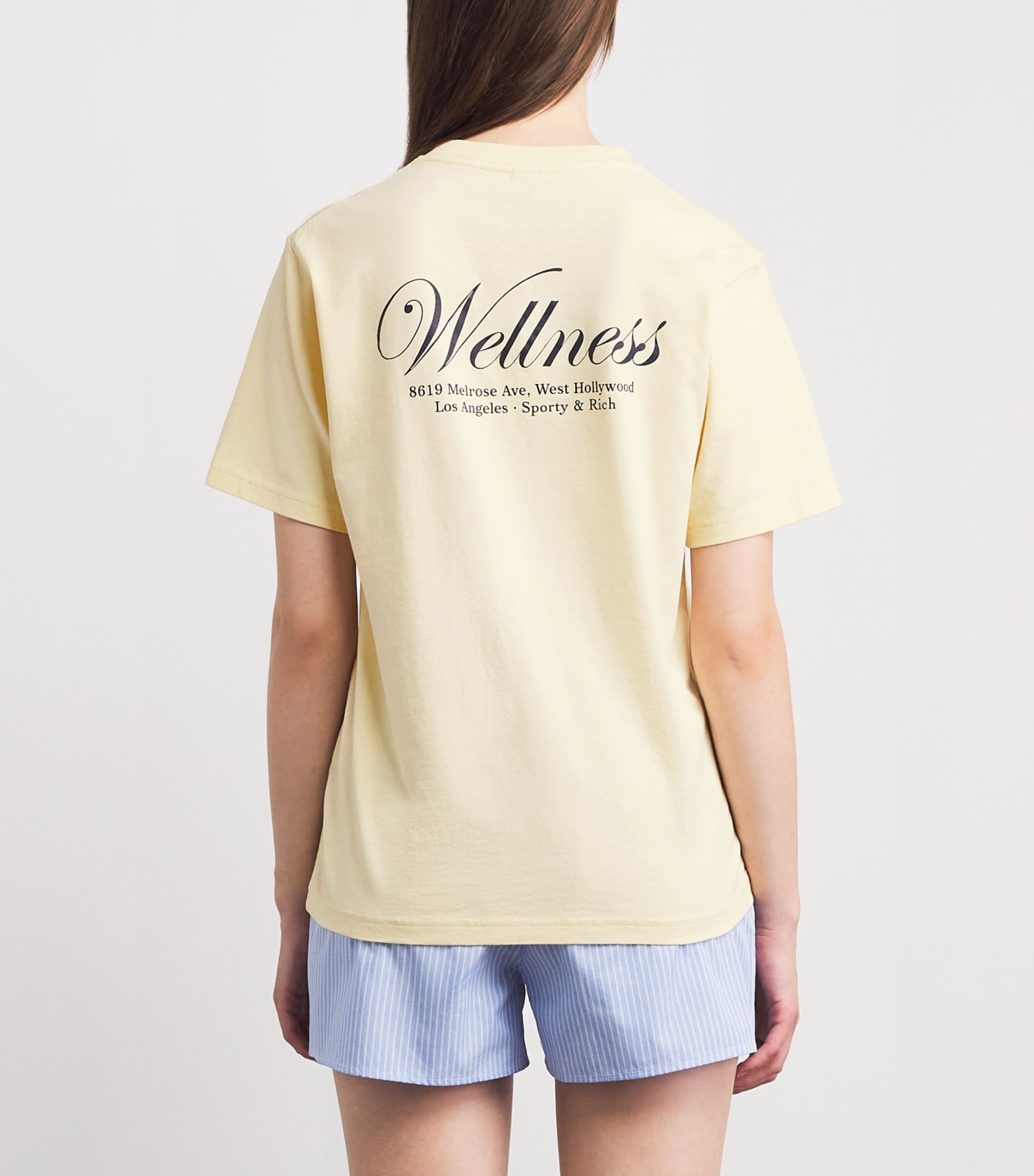 Sporty & Rich Womens Cotton Graphic T-Shirt Almond Navy Image 5
