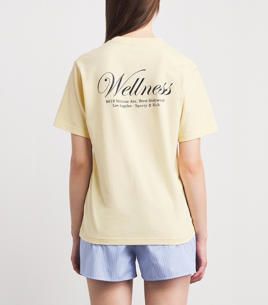 Sporty & Rich Womens Cotton Graphic T-Shirt Almond Navy Image 5