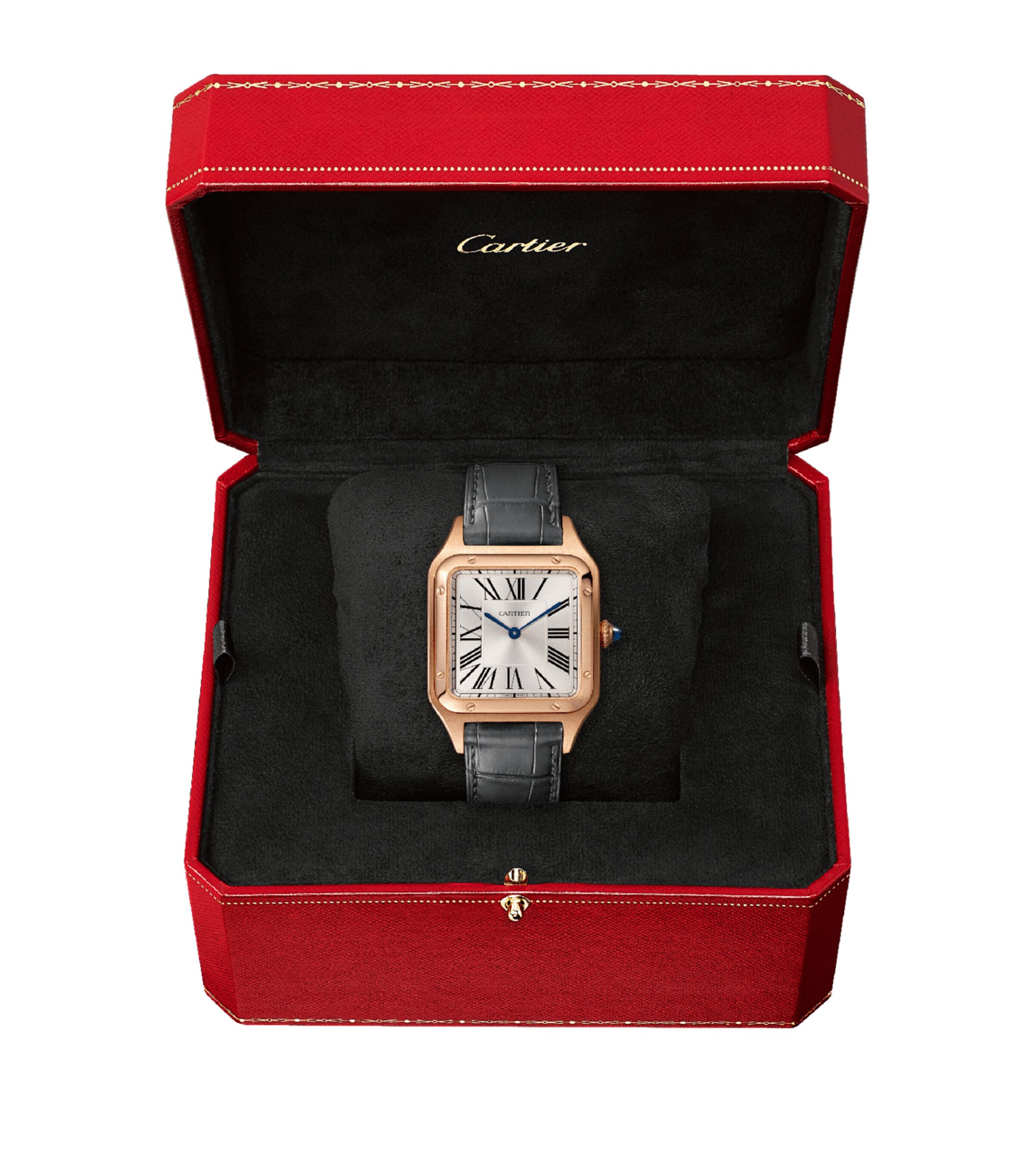 Rose Gold Santos-Dumont Watch 31.4mm GREY Image 9