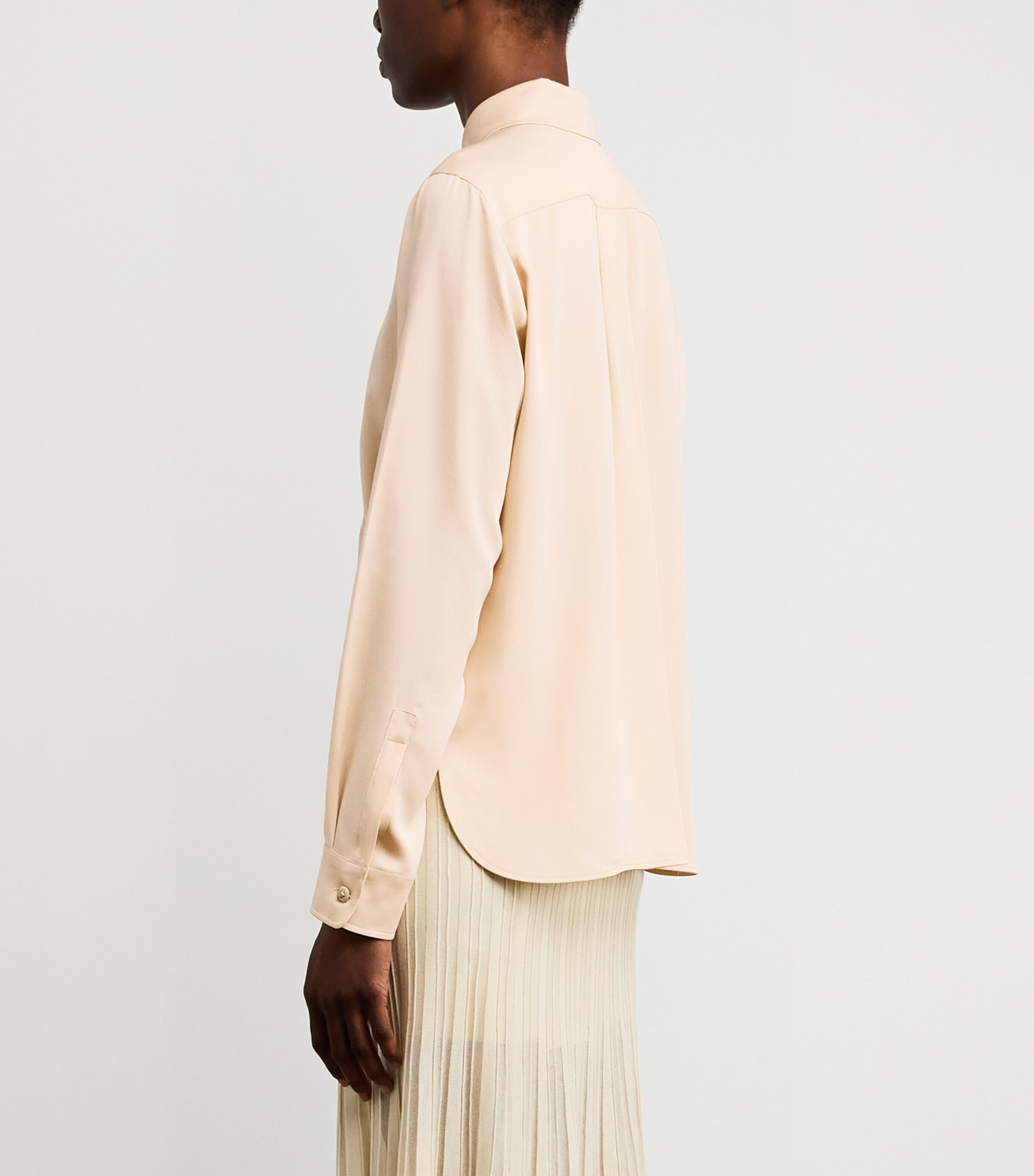 Silk Embroidered Shirt BEIGE Image 4