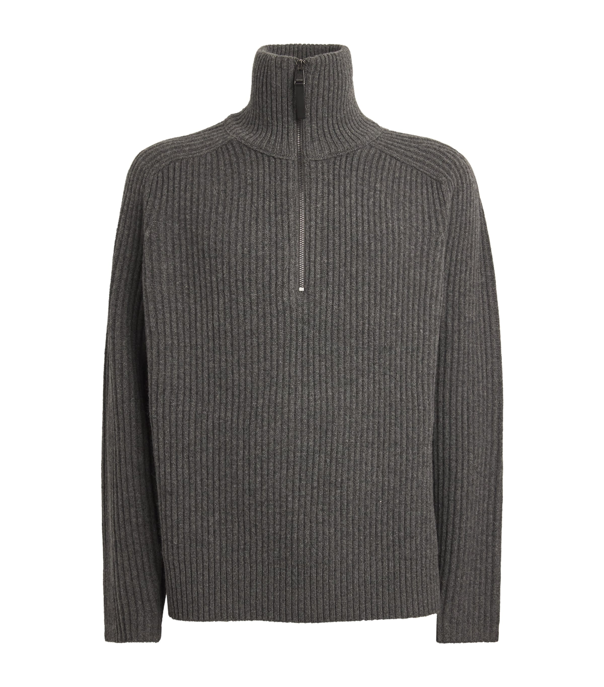 SIMKHAI CASHMERE-BLEND HALF-ZIP SWEATER 