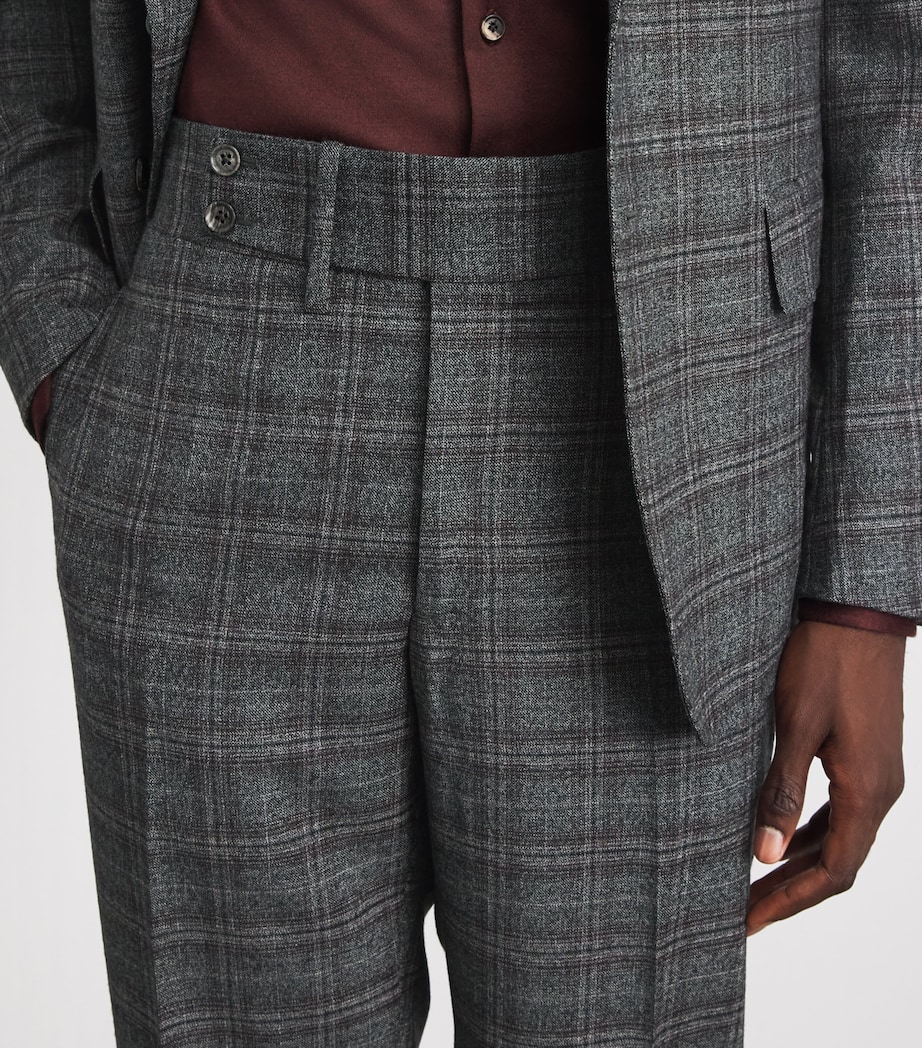 Isaia Mens Wool Check Capri 2-Piece Suit Image 5