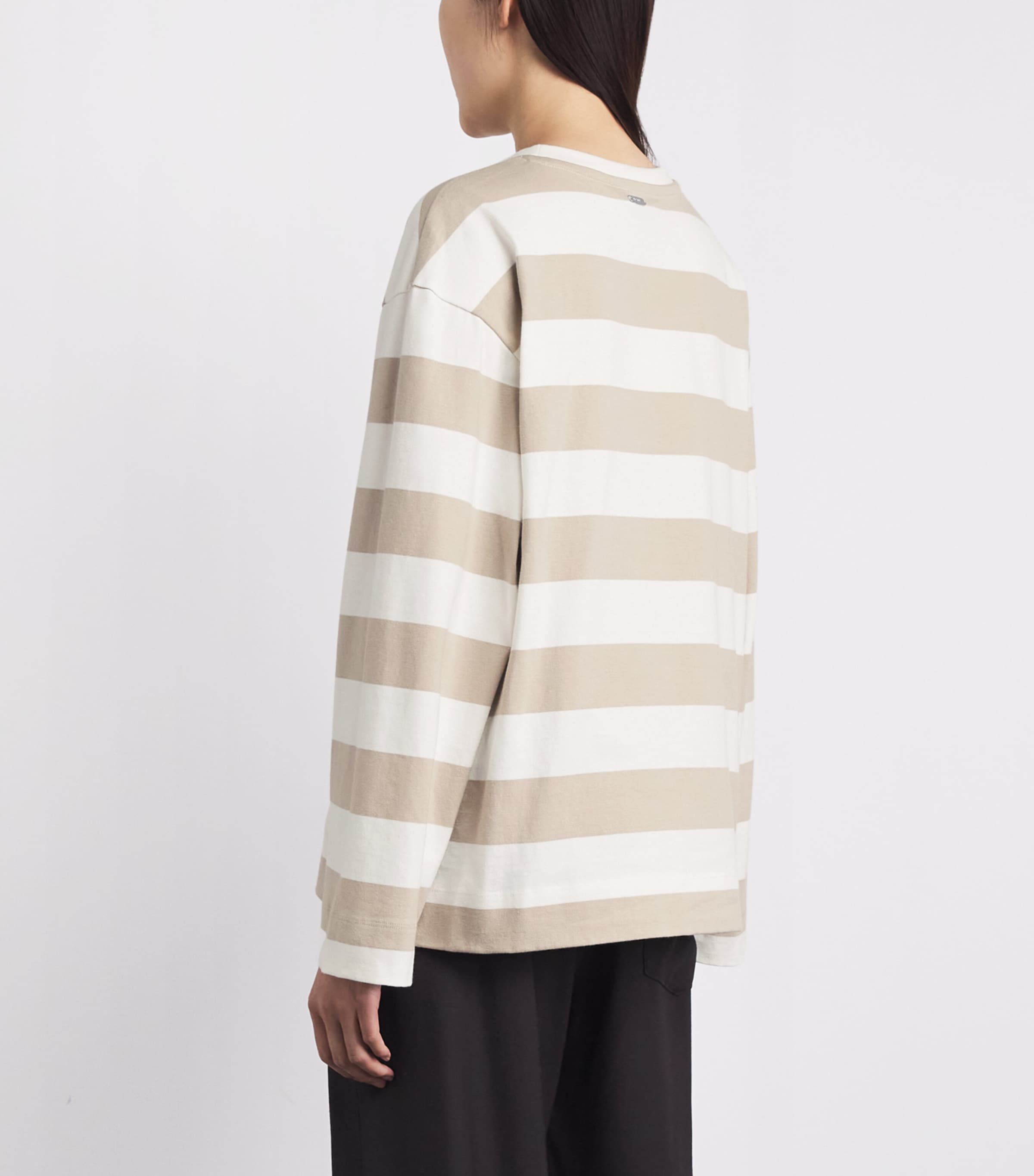 Barbour Womens Cotton Long-Sleeve Cartmel T-Shirt Cloud/ligh Image 5