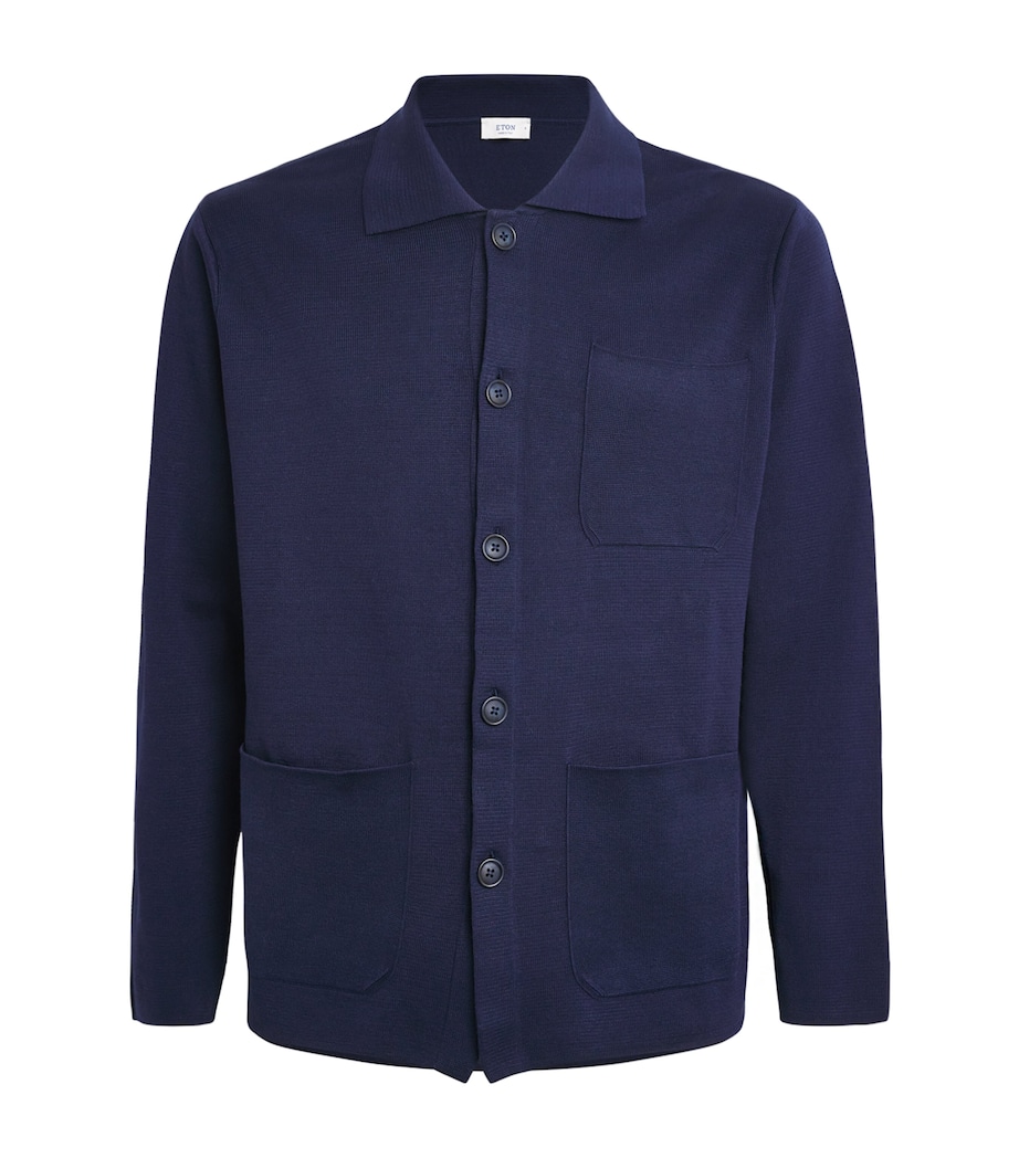 Cotton Three-Pocket Overshirt NAVY BLUE Image 1