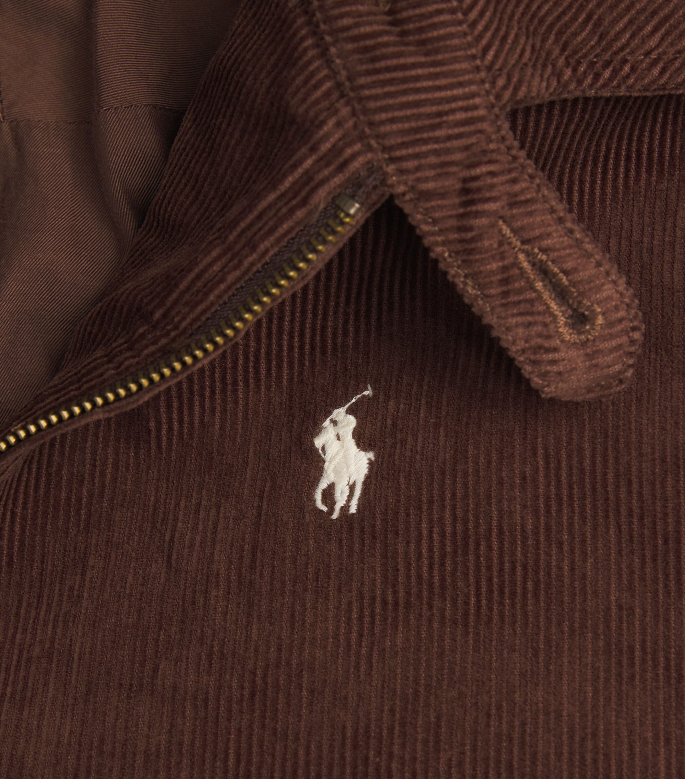 Polo Ralph Lauren Womens Corduroy Bomber Jacket Brown Image 6