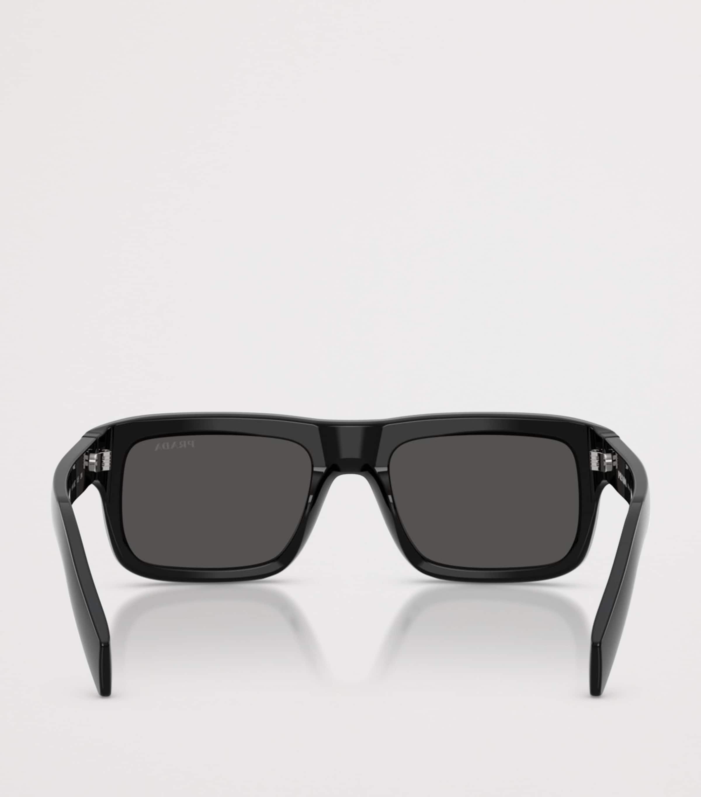 Prada Acetate Square Sunglasses Black Image 4