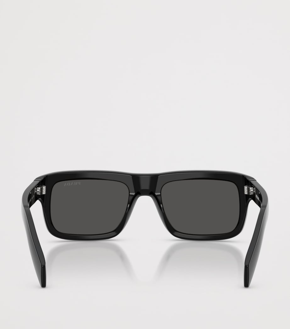 Prada Acetate Square Sunglasses Black Image 4