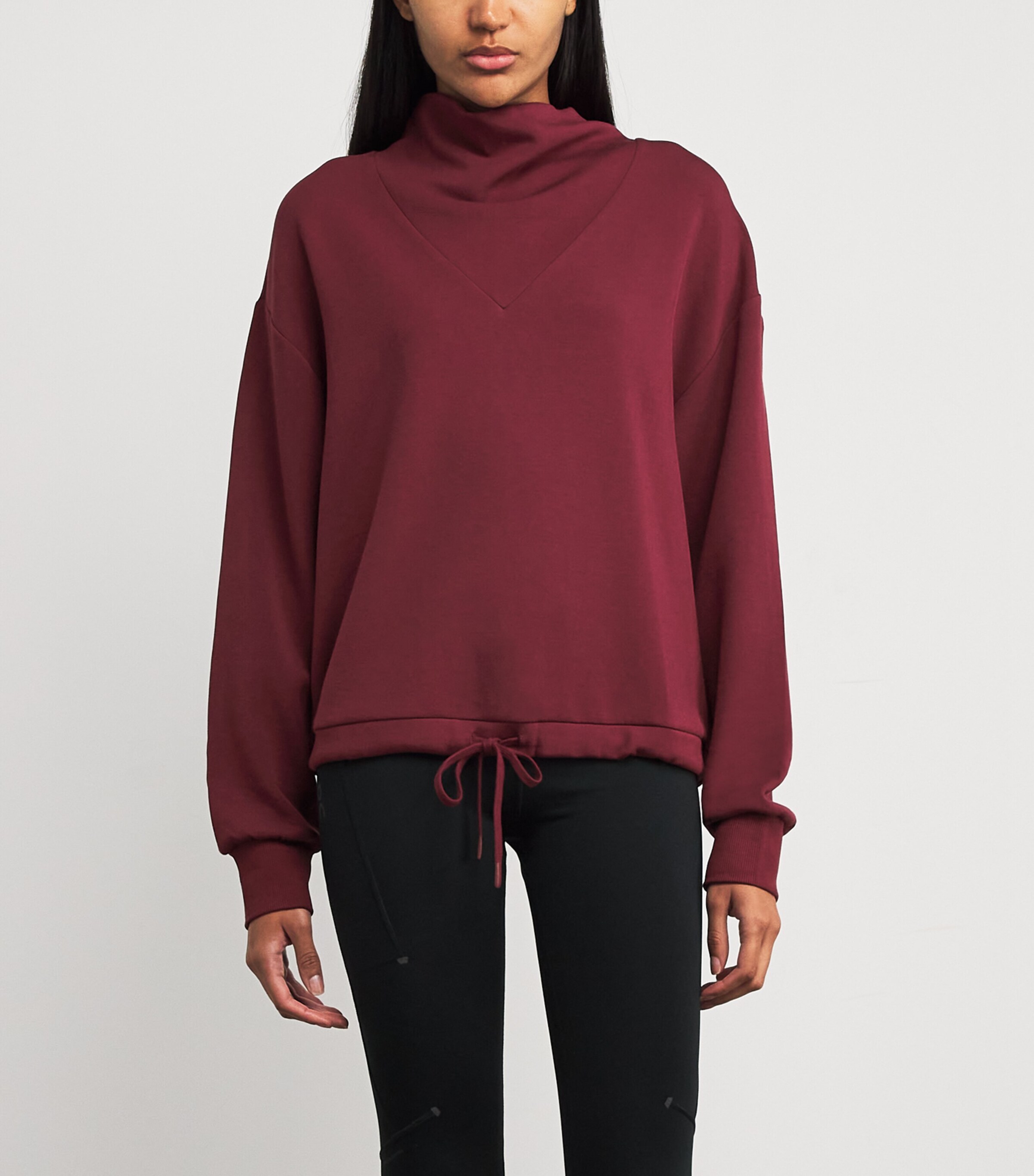 Cowl-Neck Betsy Sweatshirt NEW MAROON Image 3