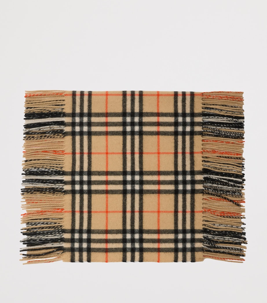 Cashmere Check Happy Scarf SAND Image 2