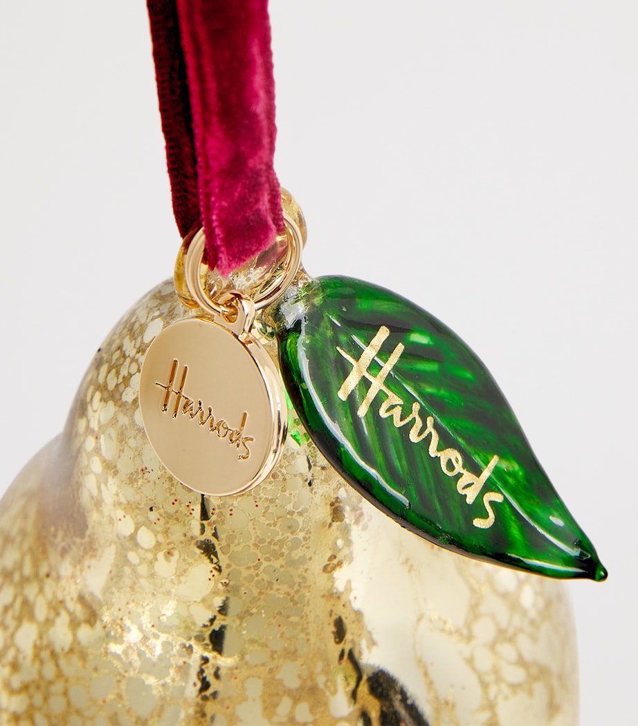 Glass Pear Tree Decoration SHINY GOLD Image 2