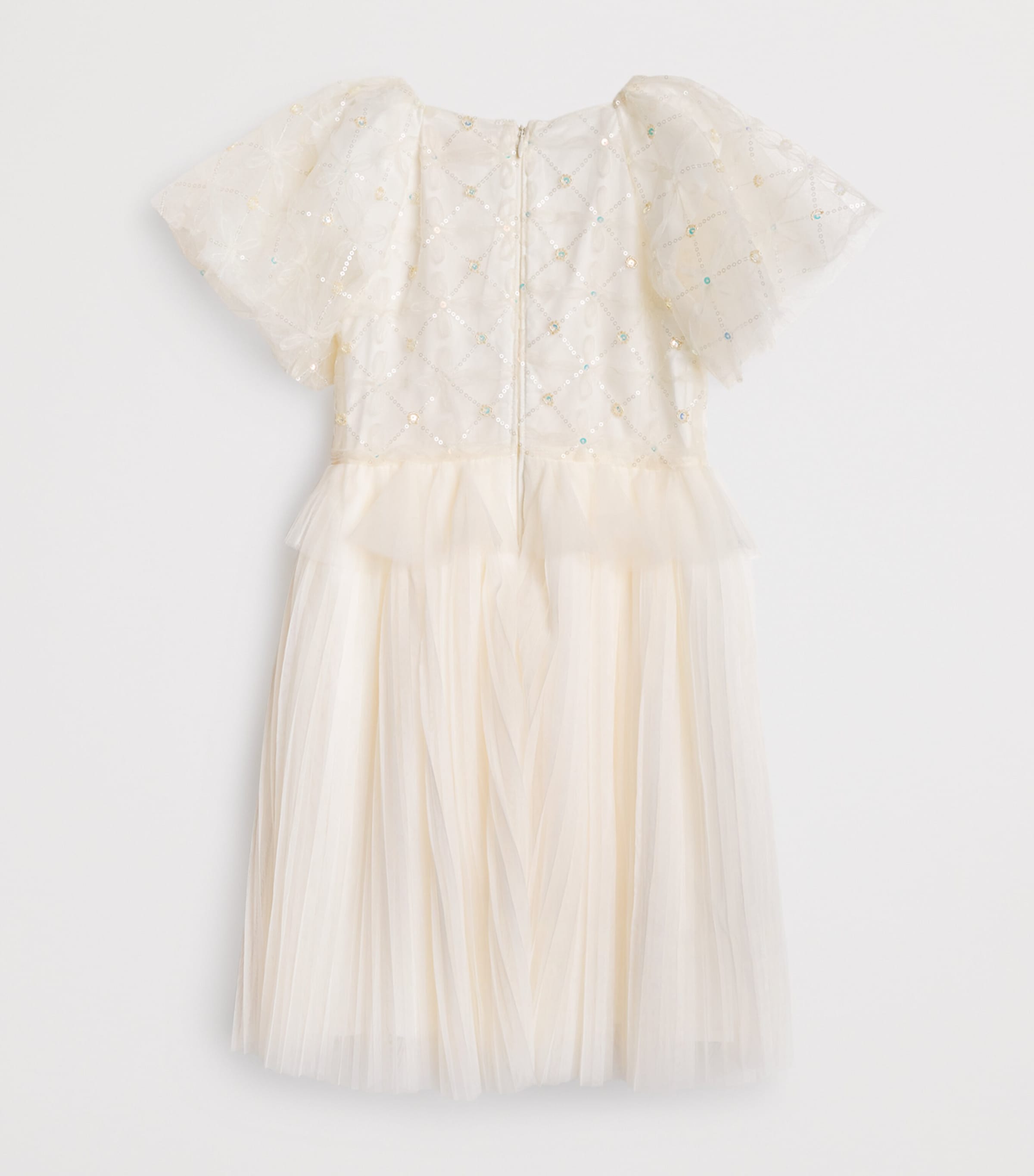 Tulle Sequinned Peplum Dress (4-12+ Years) CHAMPAGNE Image 2