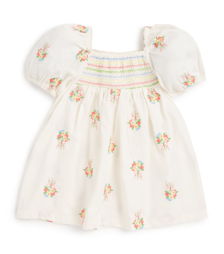 Gingersnaps Cotton Embroidered Floral Dress (3-36 Months) Multiolor Image 1