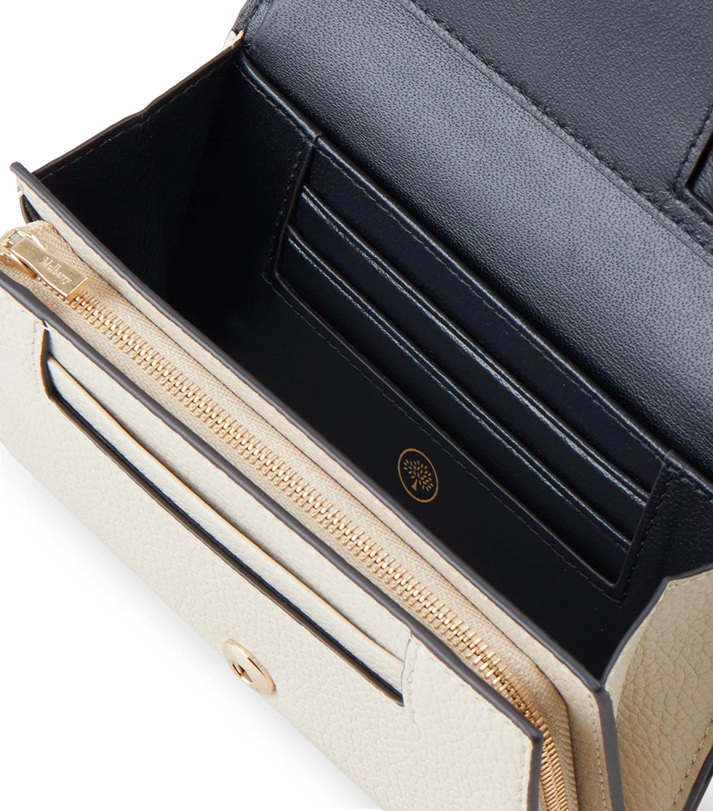 Leather Medium Continental Wallet CHALK Image 2