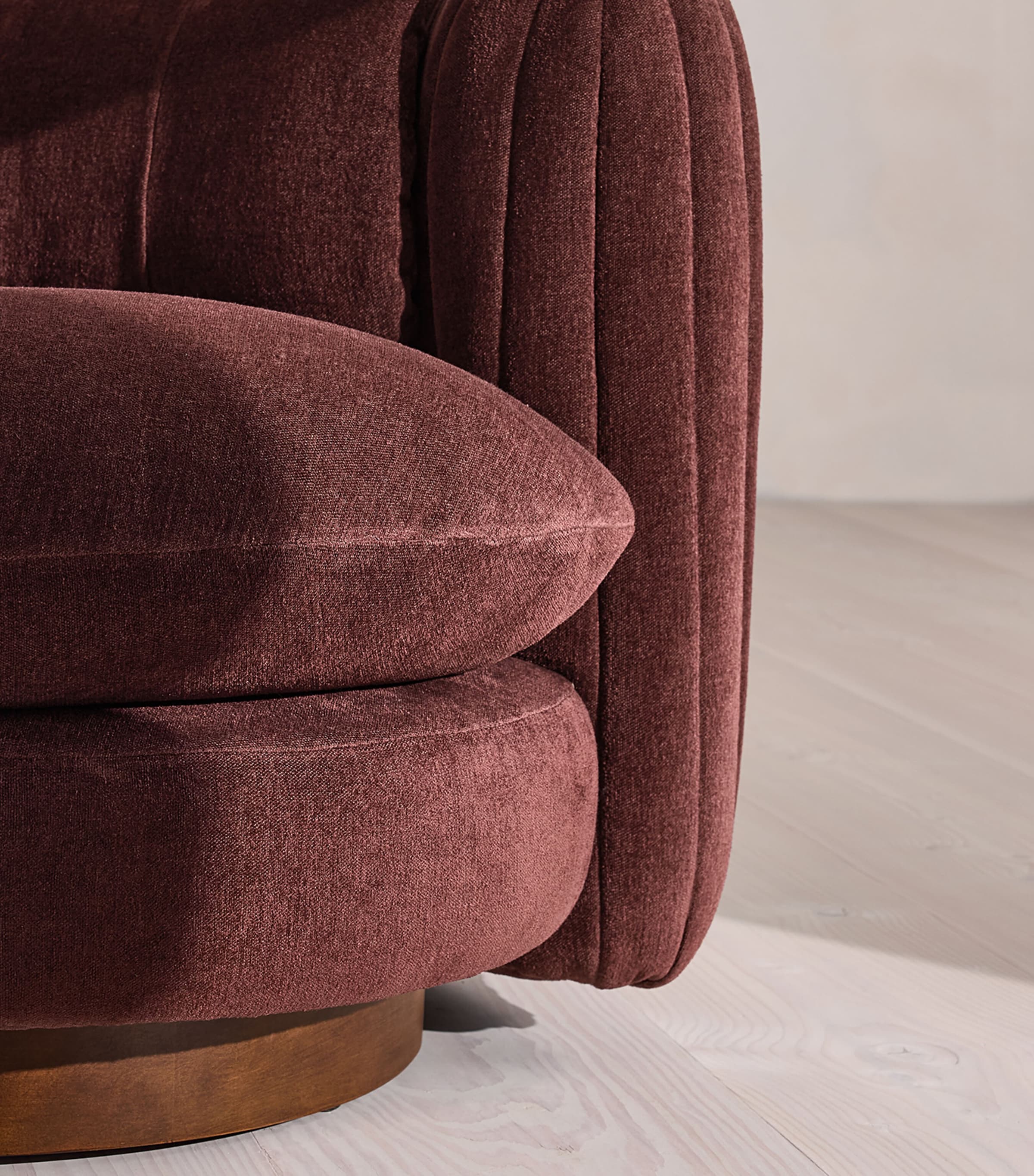 Soho Home Linen Chenille Vivienne Armchair Burgandy Image 2