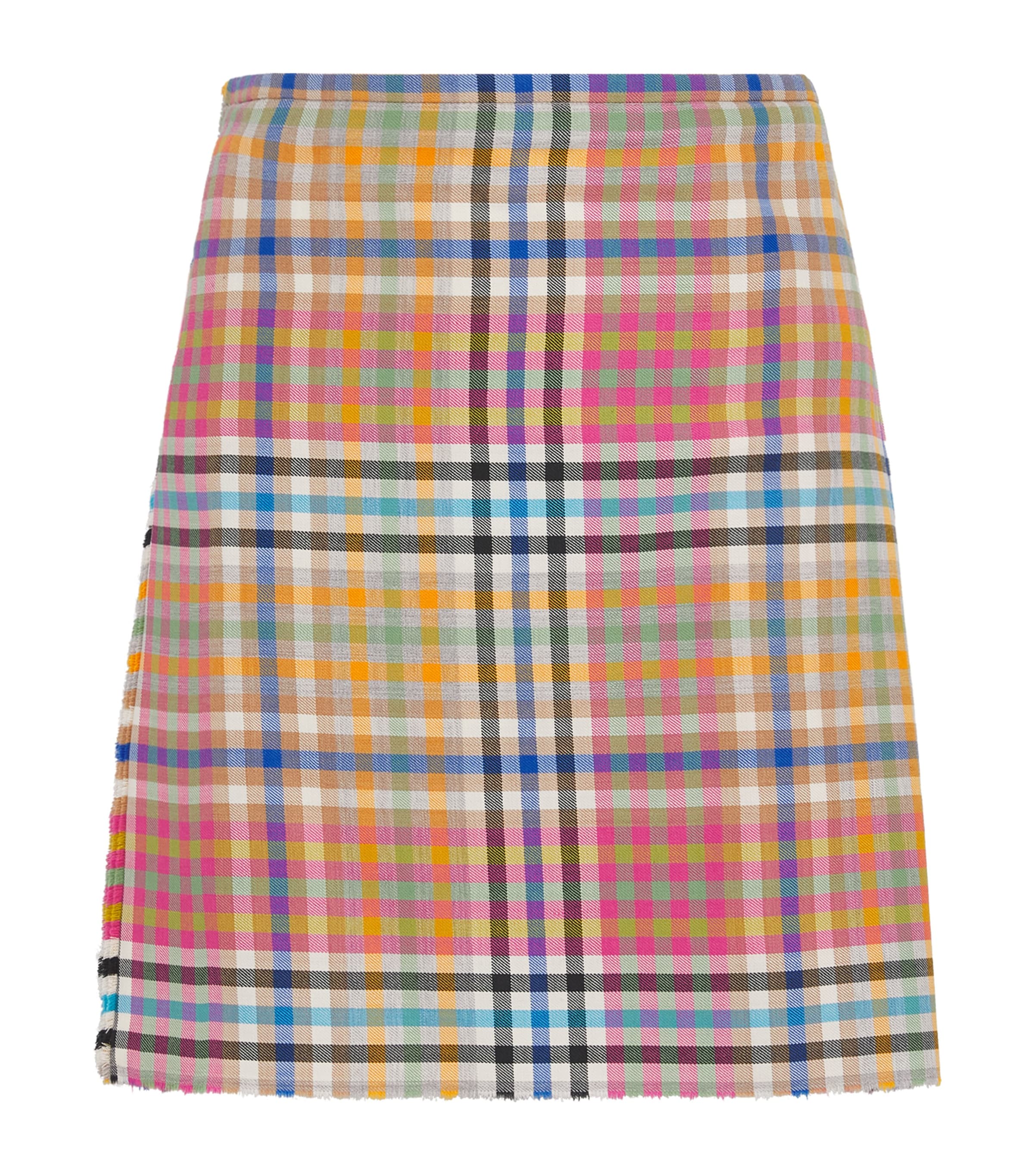 Virgin Wool Check Mini Skirt MULTI Image 1
