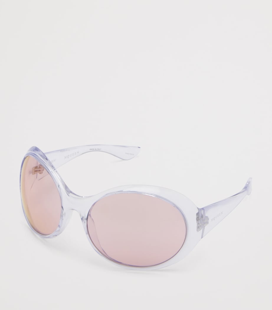 McQueen Transparent Round Kate Sunglasses Image 3