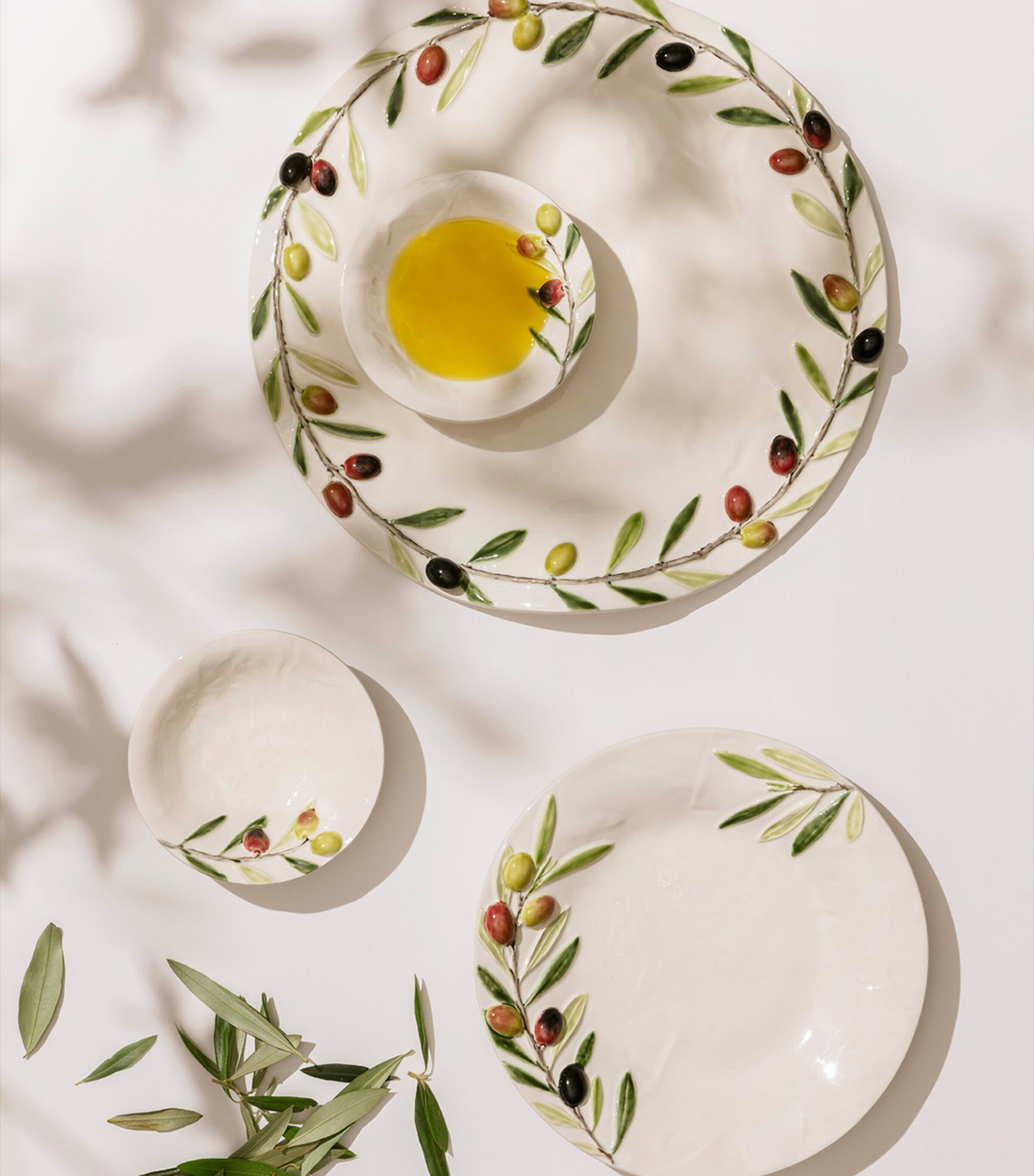 x Esporão Olival Starter Plate (22.5cm) WHITE, GREEN, BROWN Image 2