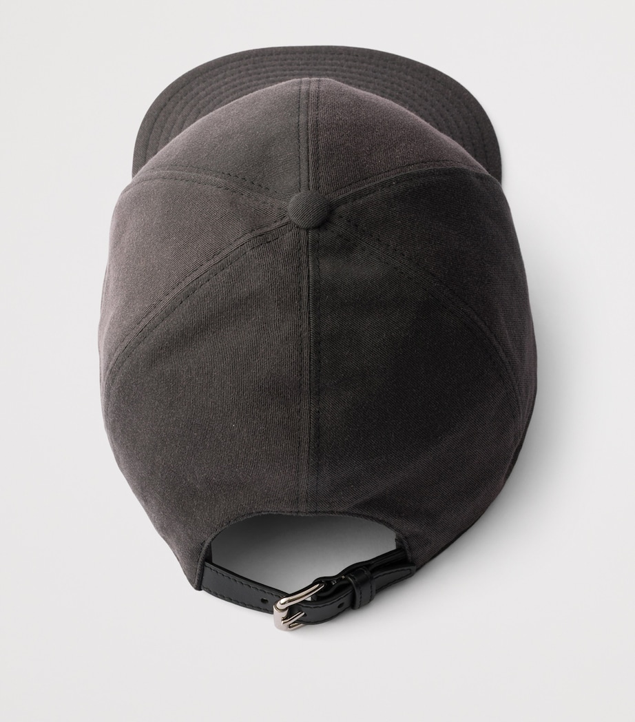 Prada Old Gabardine Baseball Cap Black Image 2