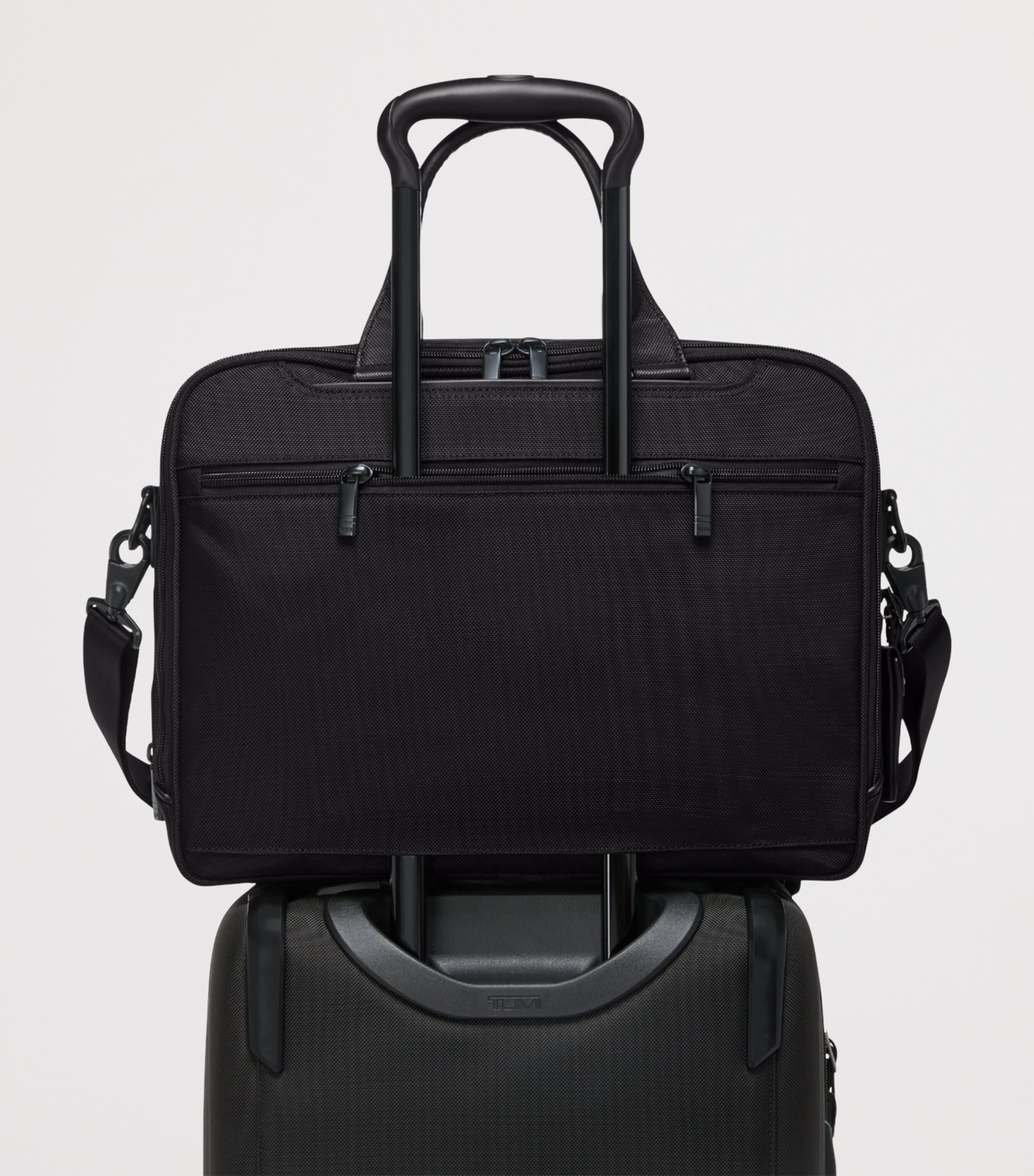 Tumi Medium Alpha 4 Expandable Briefcase (15") Black Image 5