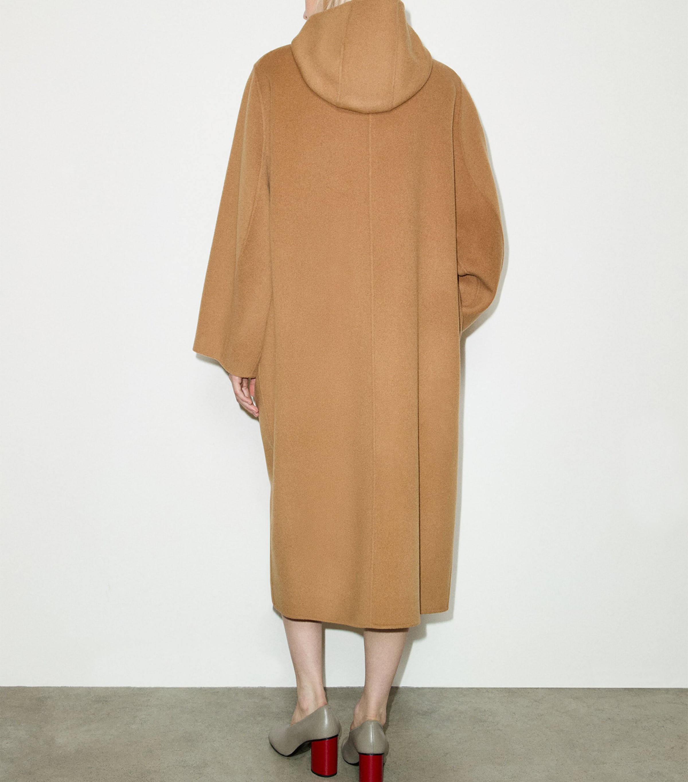 MAX&Co. Womens Virgin Wool Coat Camel Image 3
