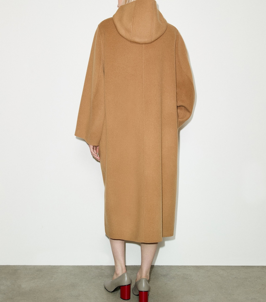 MAX&Co. Womens Virgin Wool Coat Camel Image 3