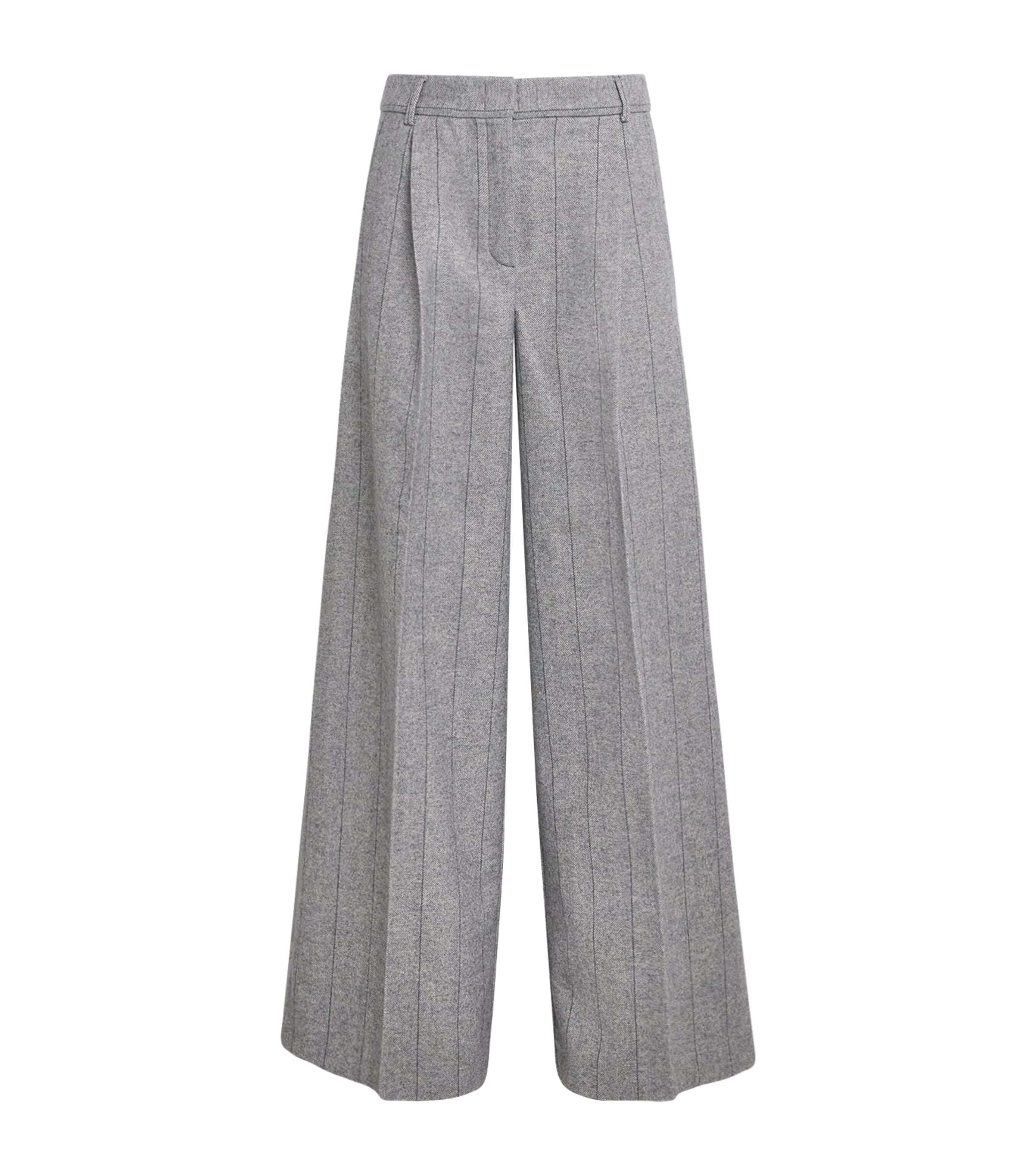 Max & Co Wool-blend Trousers In Gray