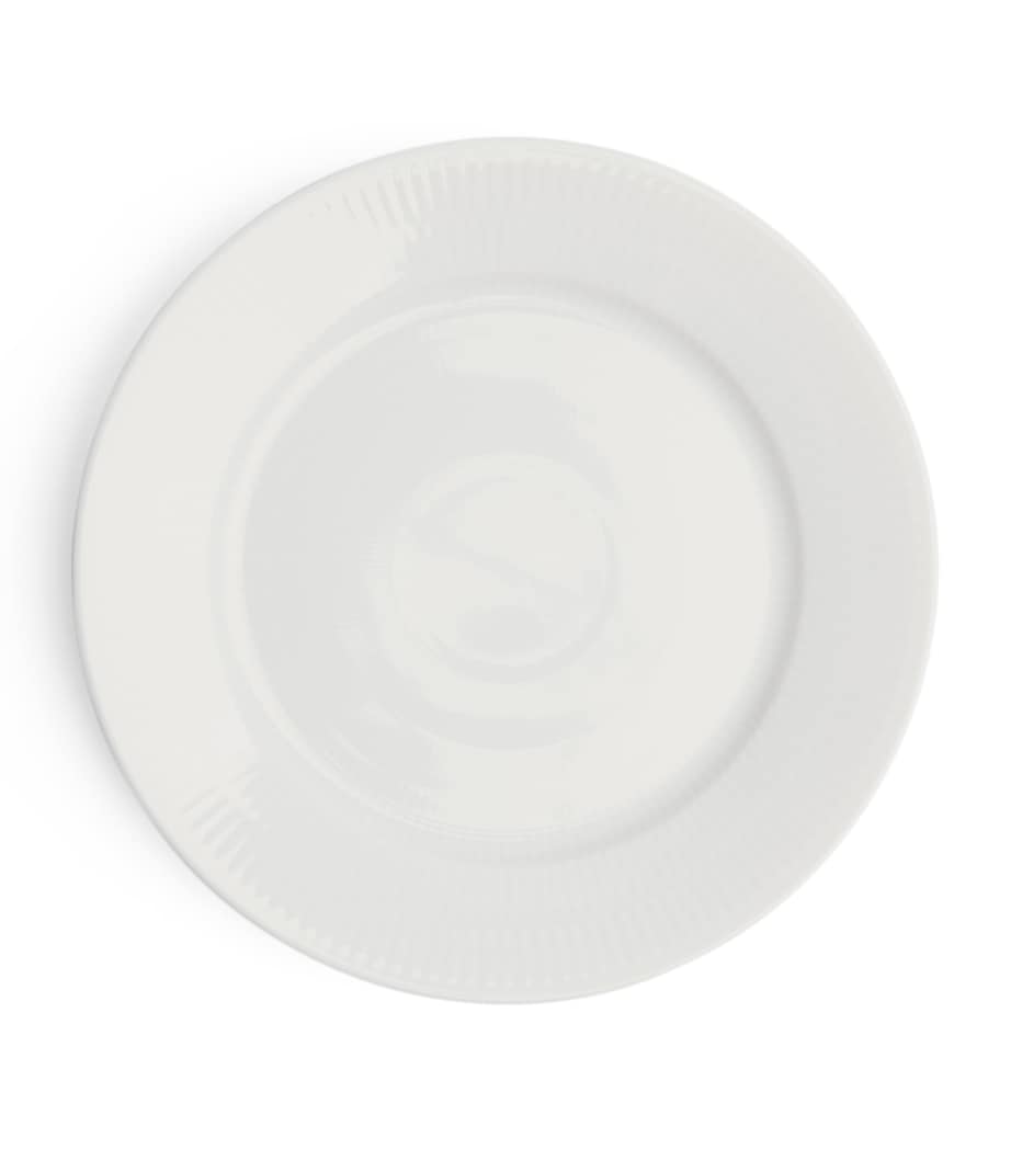 White Fluted Plate (22cm) WHITE Image 1