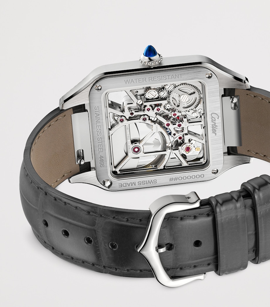 Stainless Steel Santos-Dumont Skeleton Watch 31mm STEEL Image 7