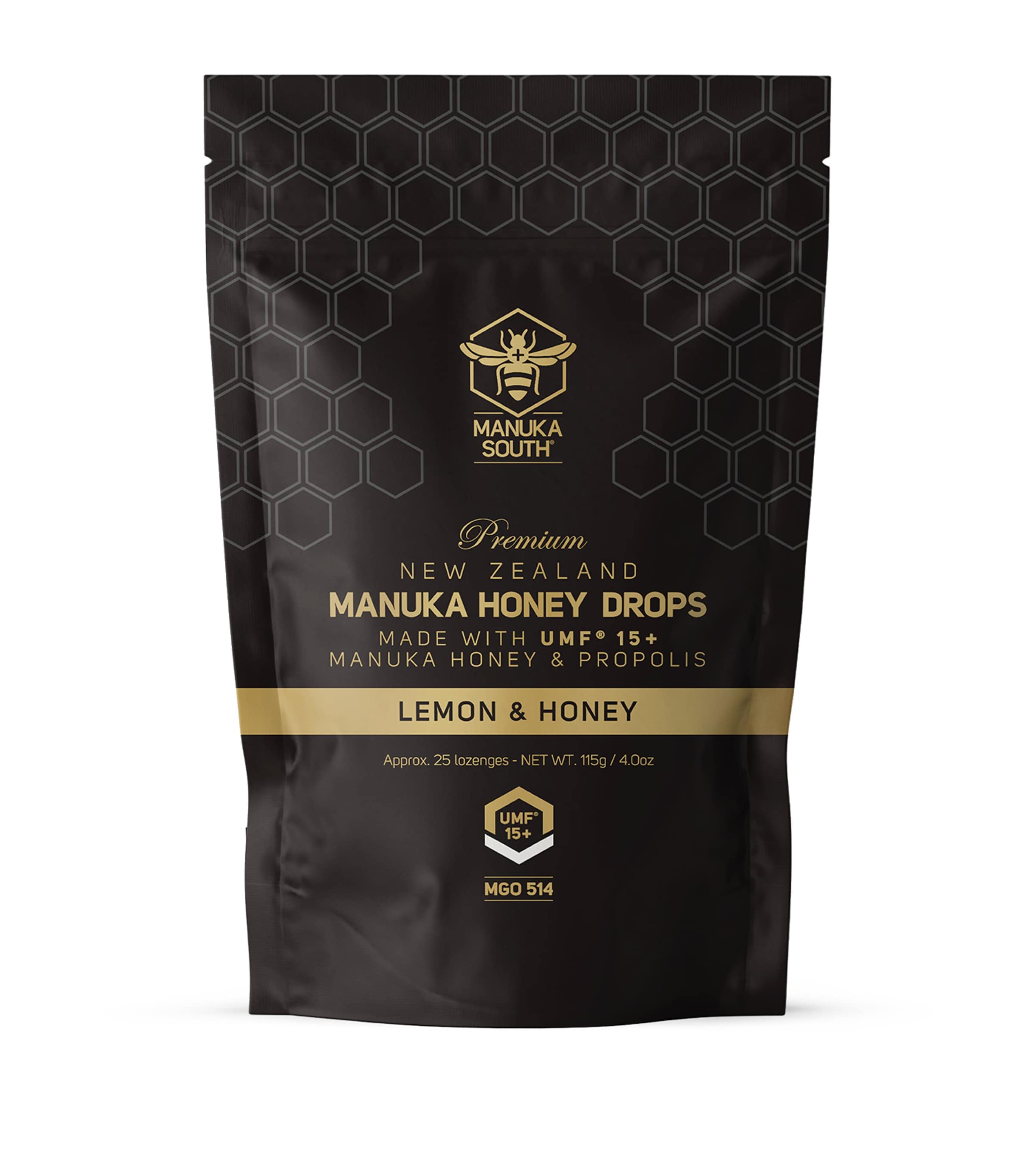Manuka Honey UMF 15+ & Propolis Lemon Honey Drops (Pack of 25) NO COLOUR Image 1