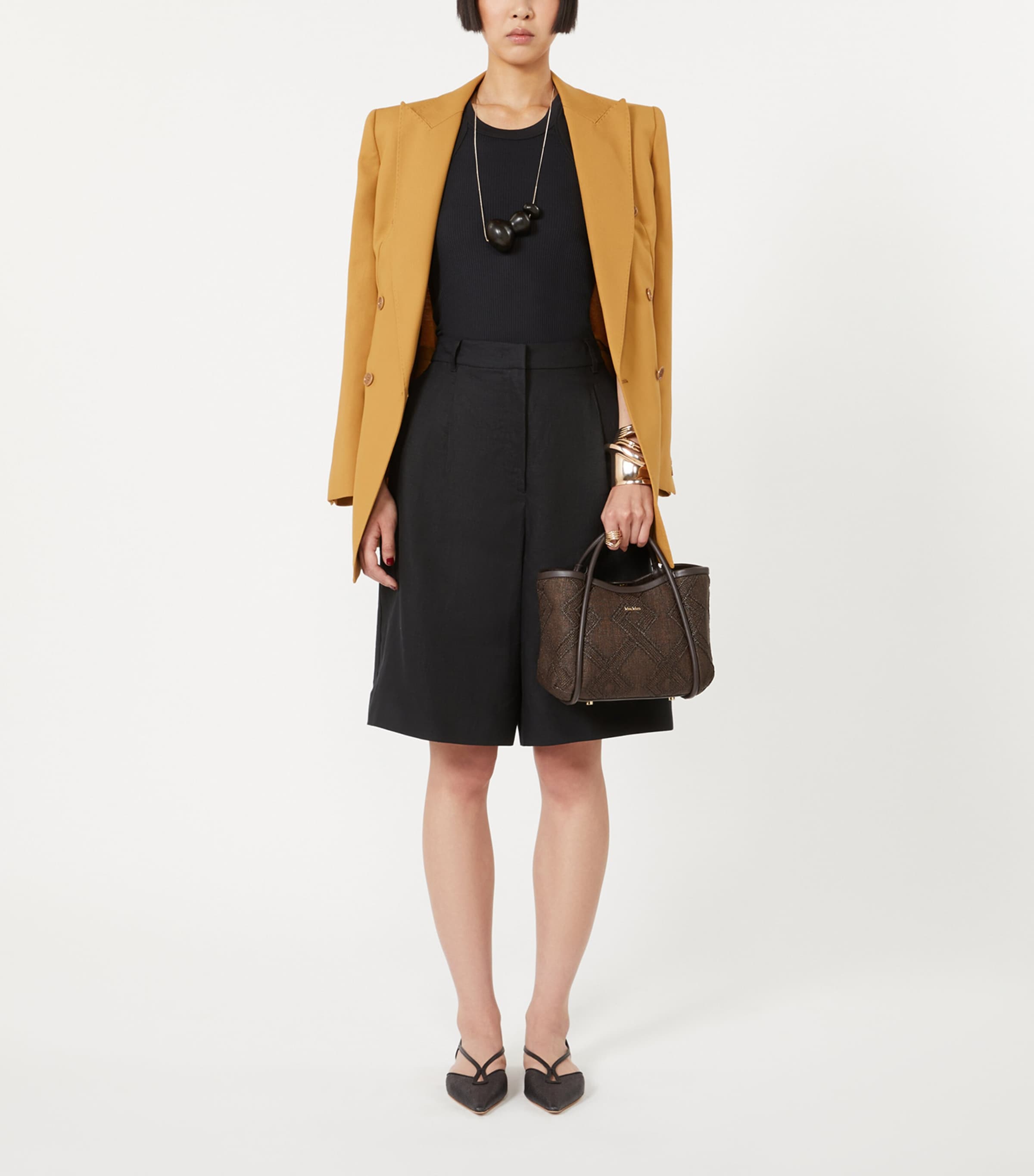 Max Mara Extra-Small Embellished Marine Top-Handle Bag Dark Brown Image 2