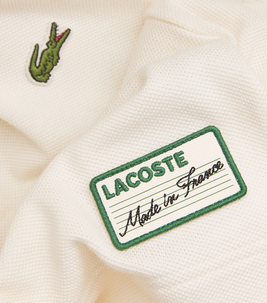 Cotton Stripe-Collar Polo Shirt CREAM Image 5