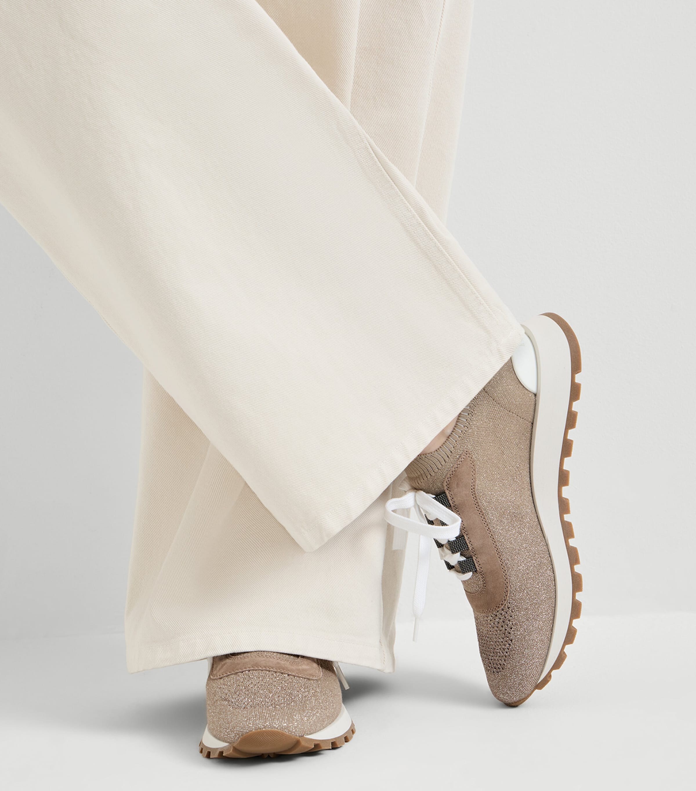Brunello Cucinelli Cotton-Blend Knit Runner Sneakers Image 4