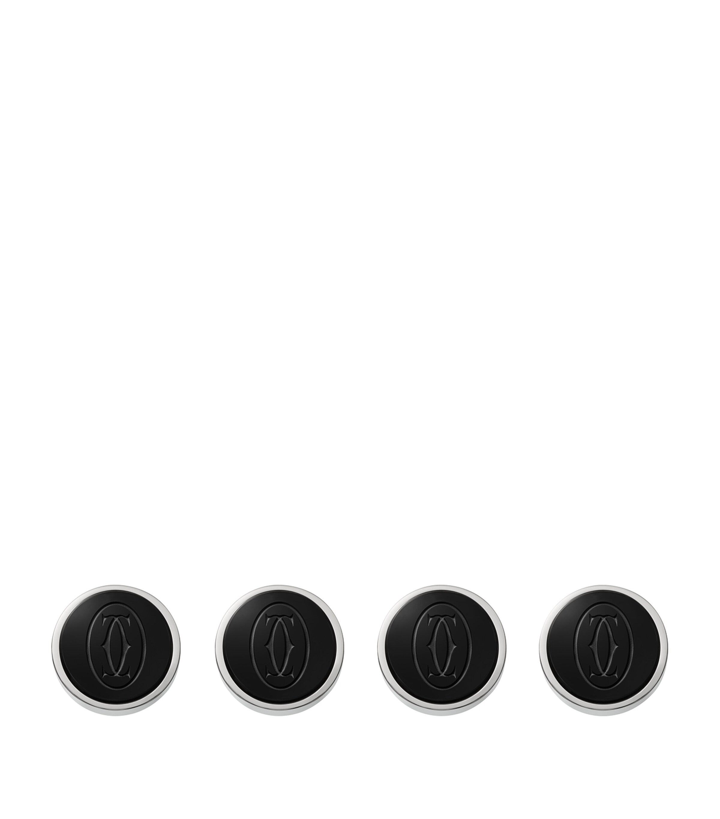 Cartier Sterling Silver Double C de Cartier Shirt Studs Sterling Silver Image 2