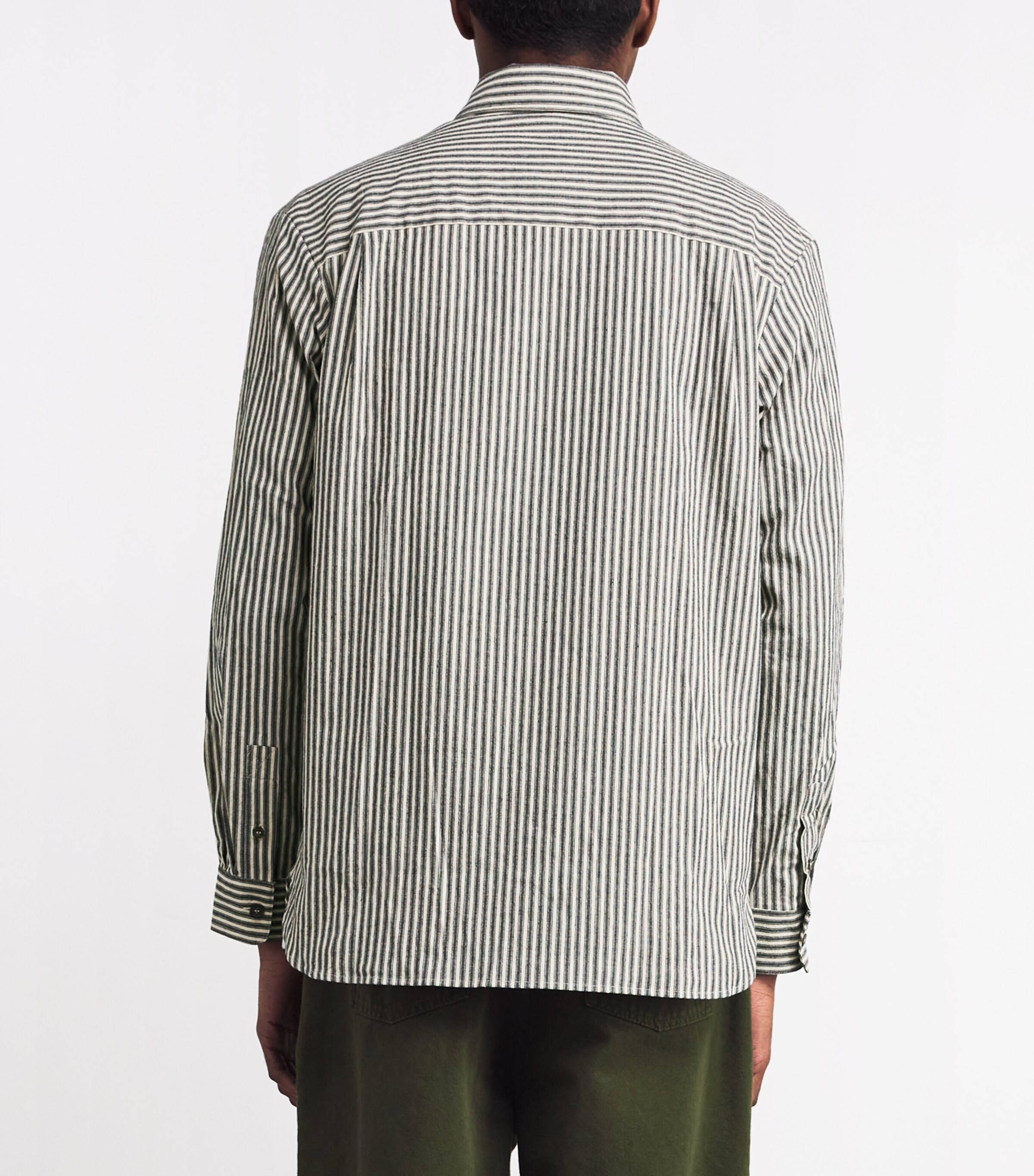 Cotton Striped Shirt LZZ BLACK Image 4