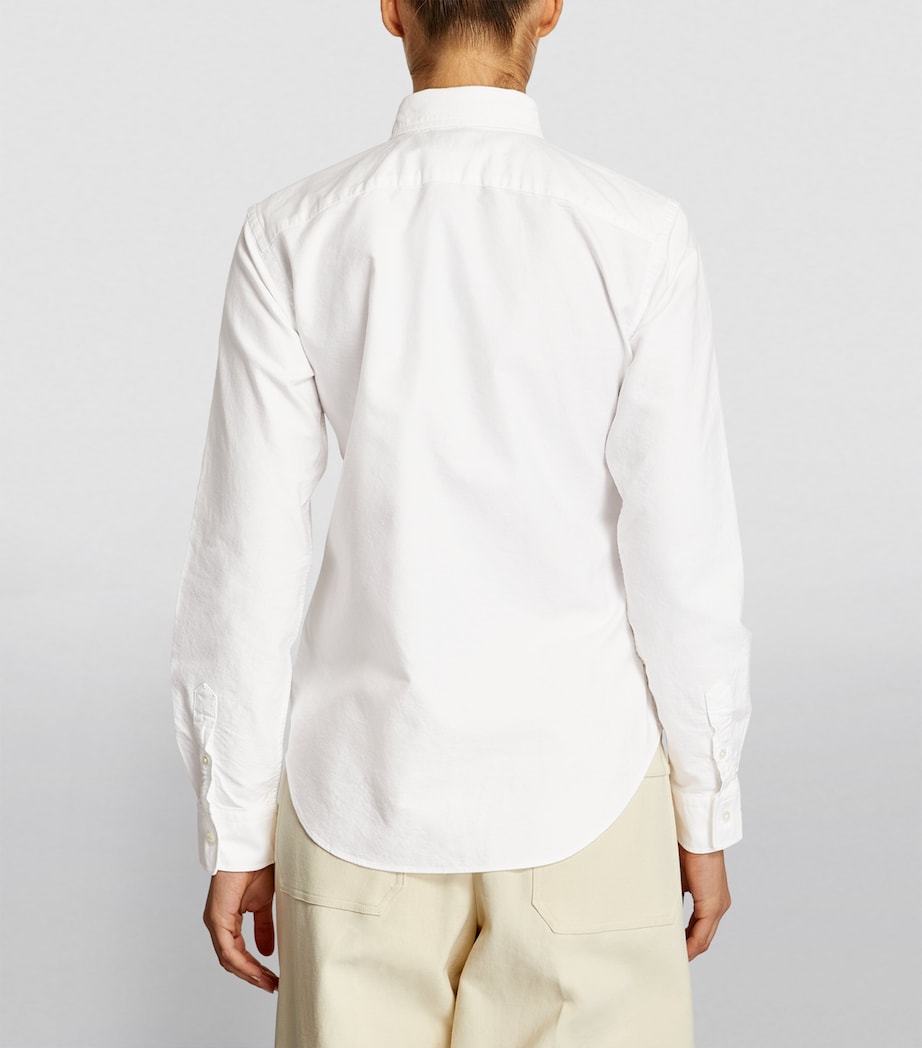 Cotton Polo Pony Shirt WHITE Image 4