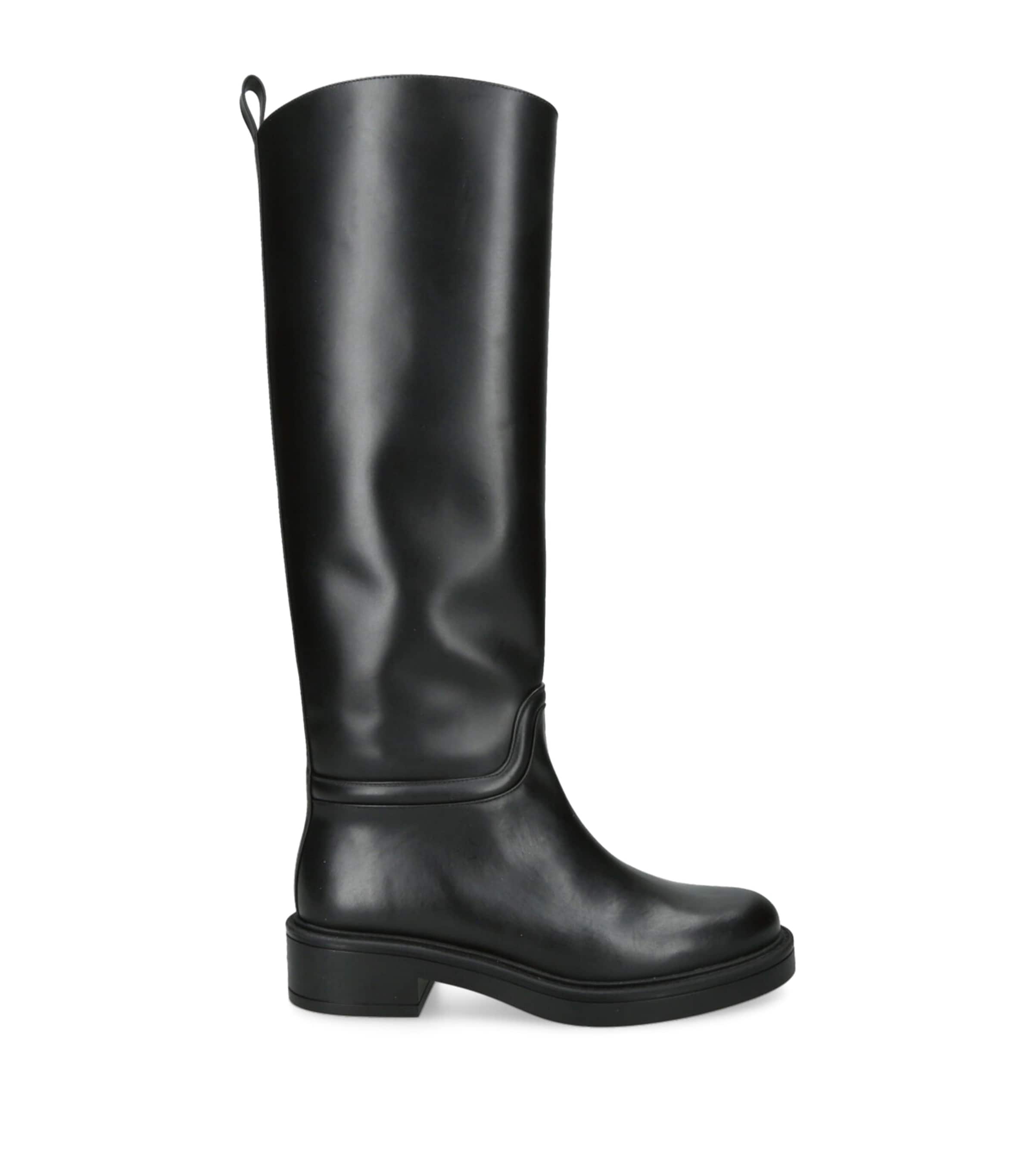 Stuart Weitzman Leather Celia Riding Boots In Black